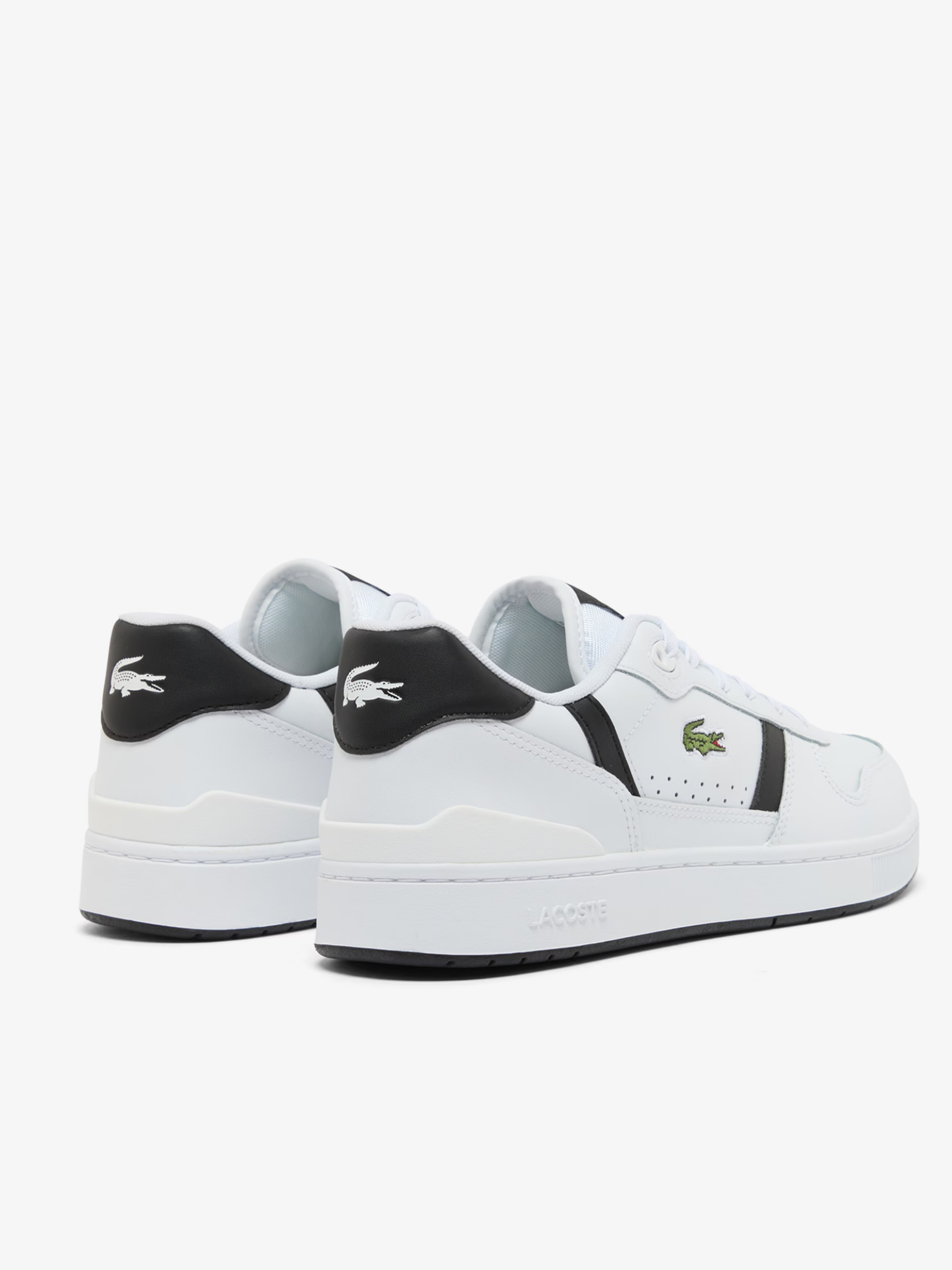 LACOSTE T-Clip Set Leather Sneakers White/Black