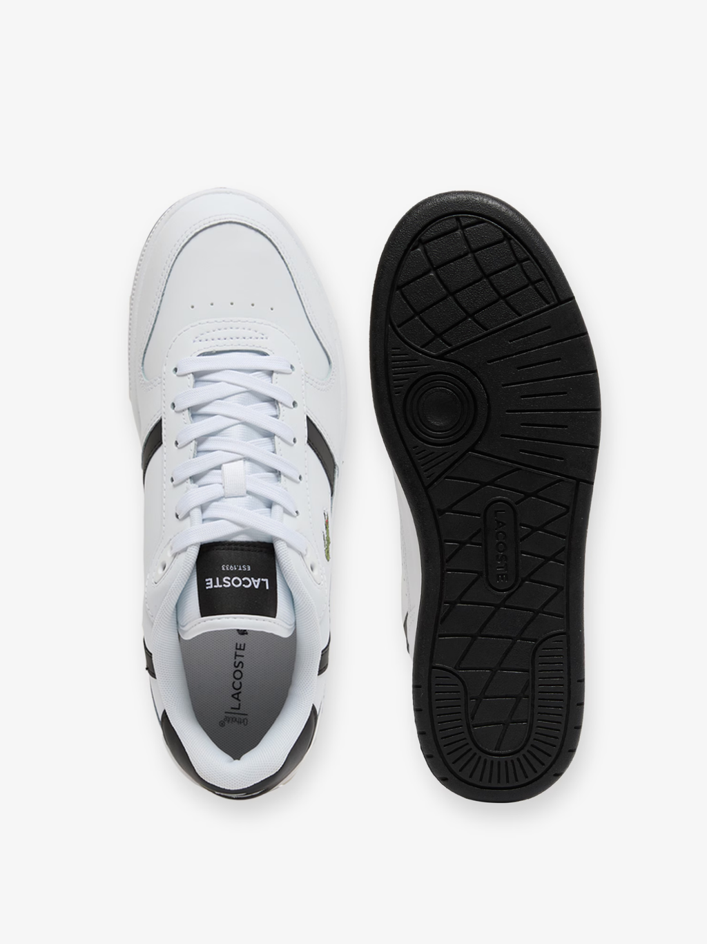 LACOSTE T-Clip Set Leather Sneakers White/Black