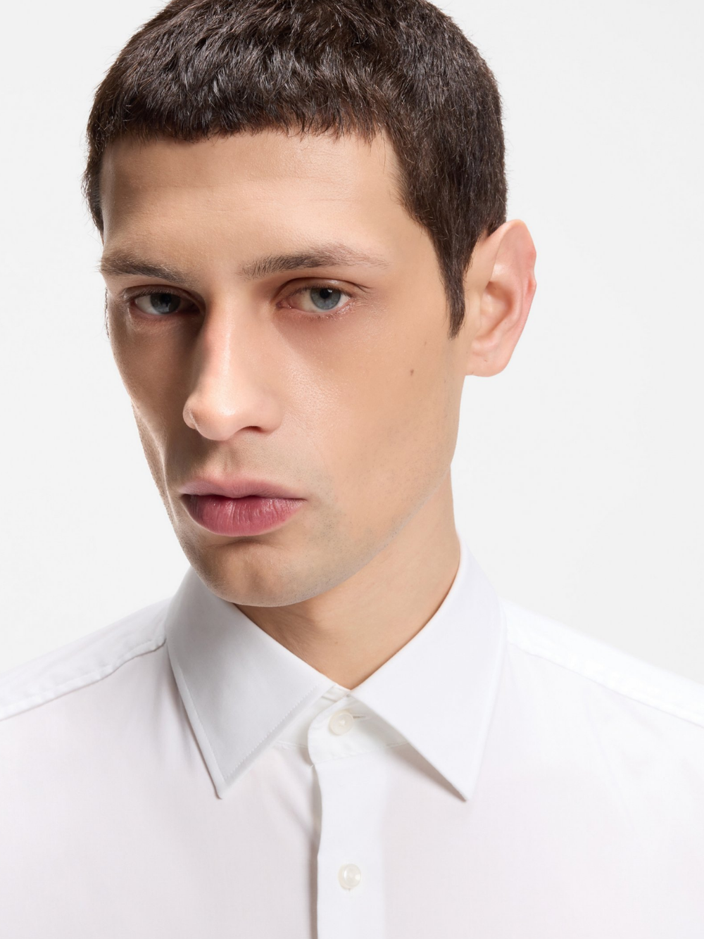 BOSS Slim-Fit Shirt In Easy-Iron Stretch-Cotton Poplin White