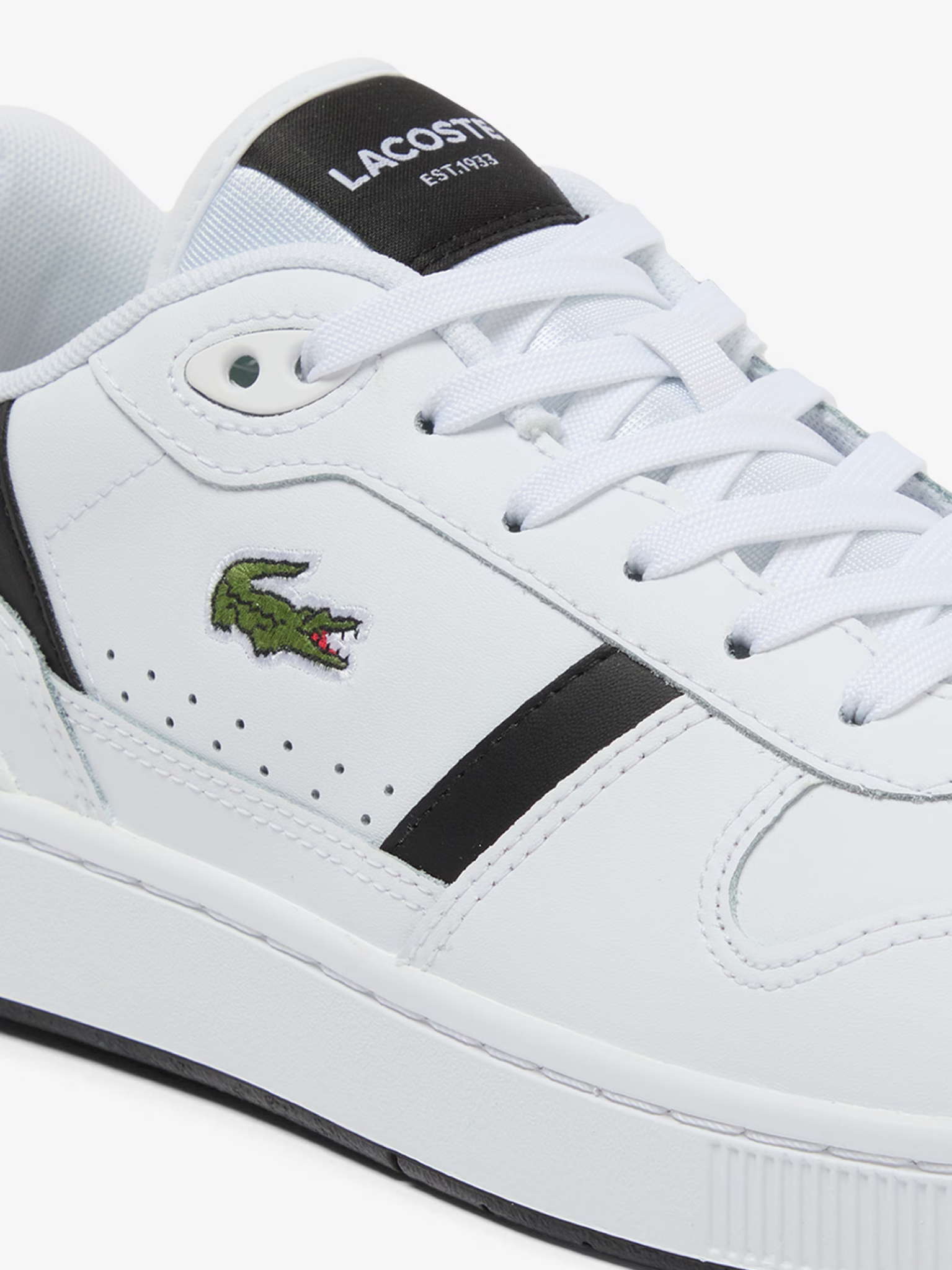 LACOSTE T-Clip Set Leather Sneakers White/Black