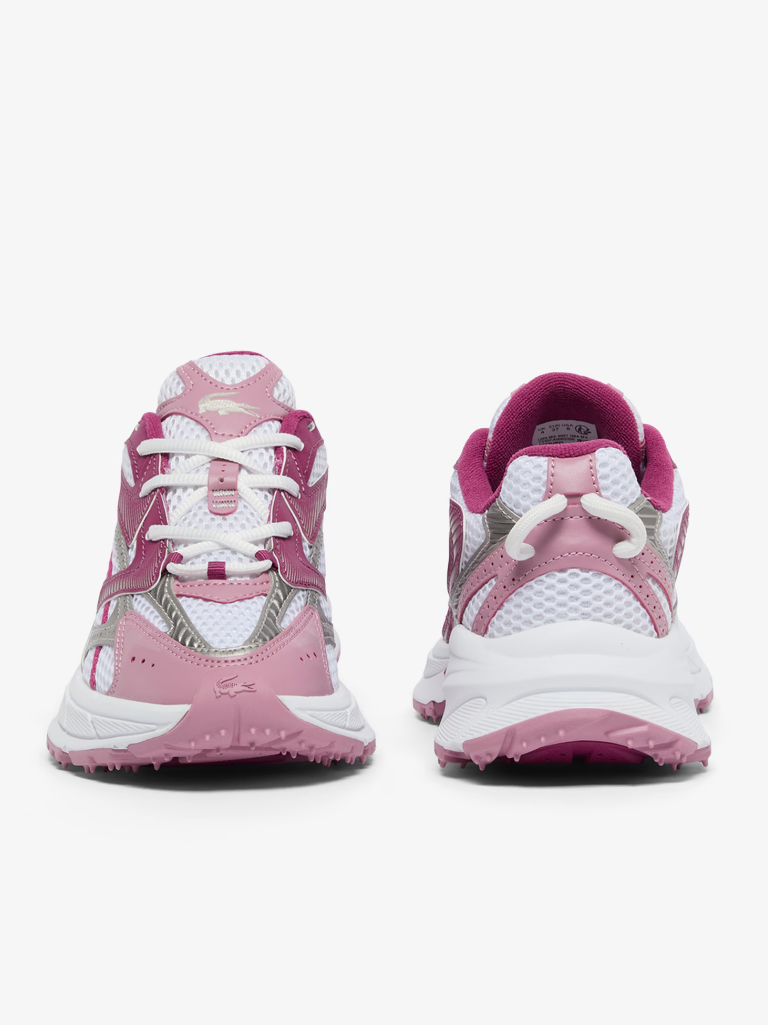 LACOSTE WOMEN L003 Neo Shot Sneakers White/Dark Purple