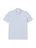 LACOSTE Classic Fit Embossed Branding Polo Shirt Light Blue