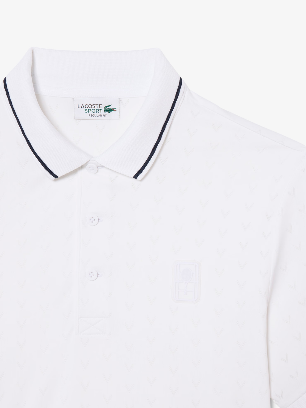 LACOSTE Tennis Heritage Ultra Dry Stretch Polo Shirt White