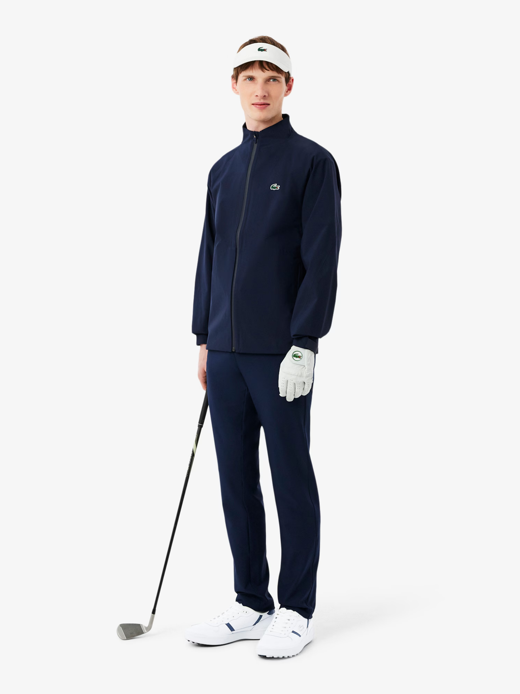 LACOSTE T-Clip Golf Leather Golf Shoes White/Navy