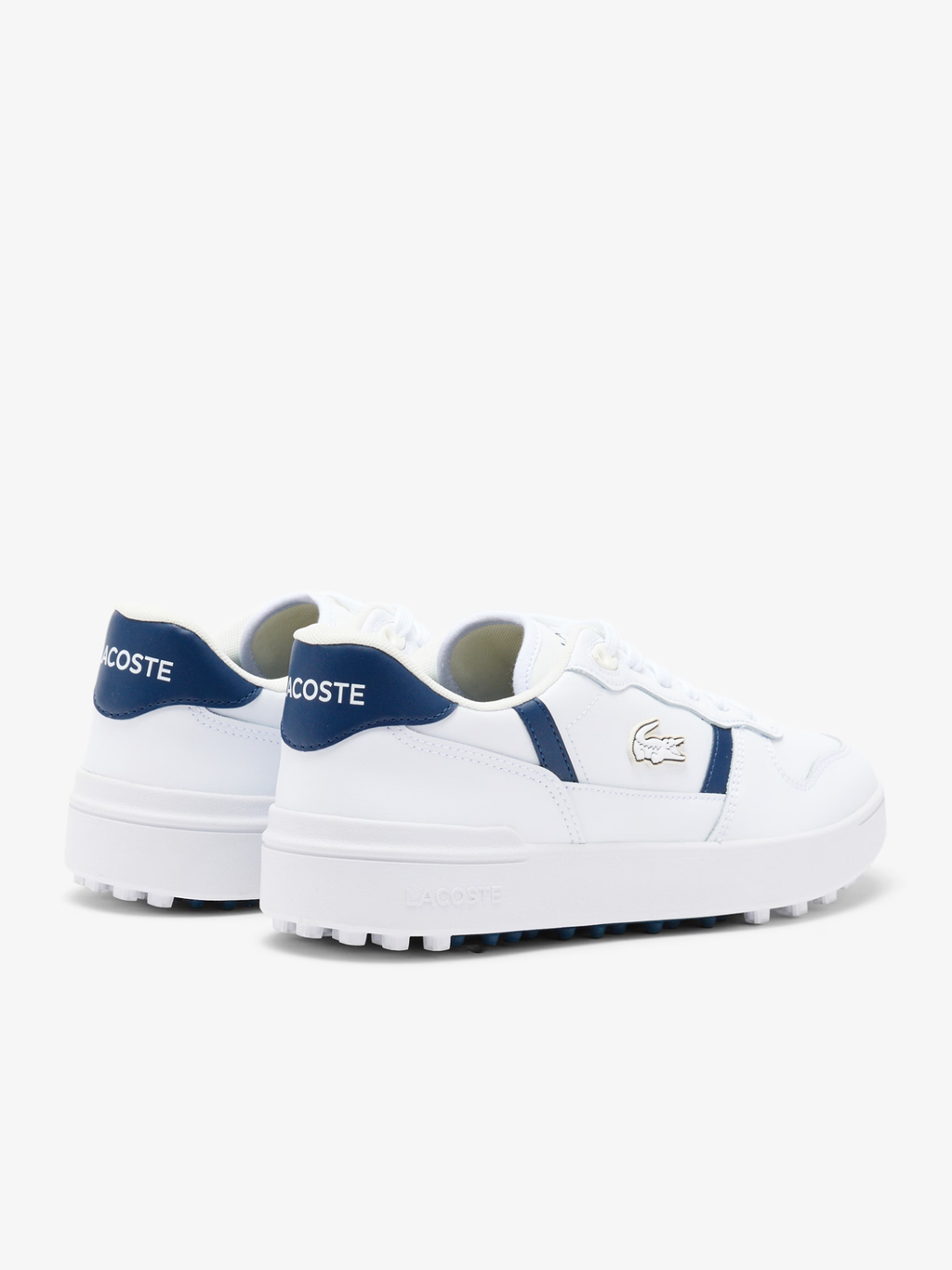 LACOSTE T-Clip Golf Leather Golf Shoes White/Navy