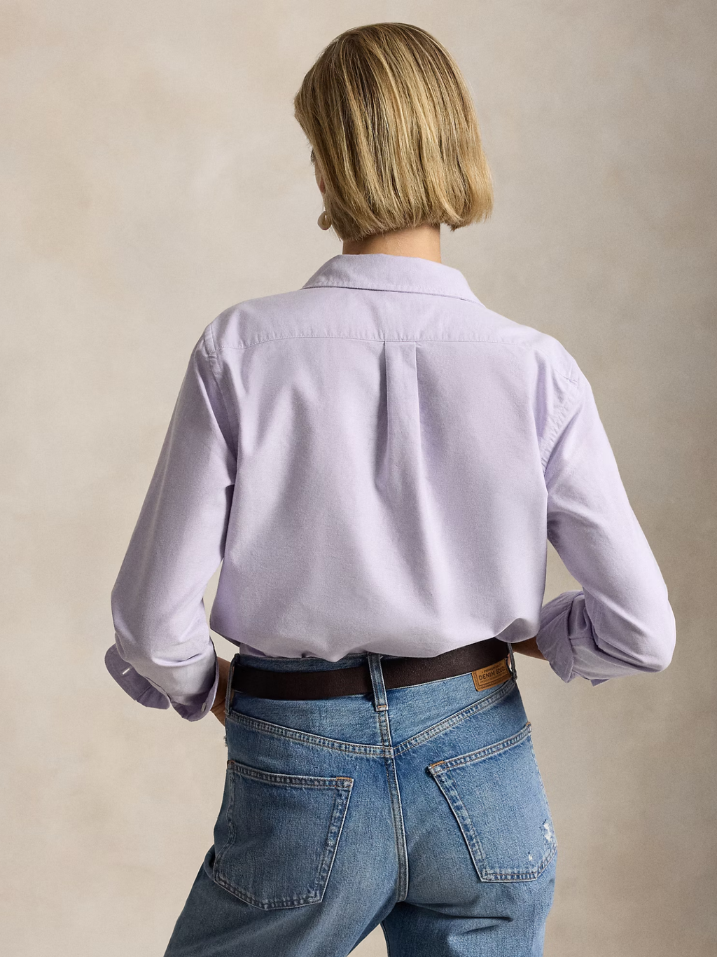 RALPH LAUREN WOMEN The Iconic Classic Fit Oxford Shirt Sky Lavender