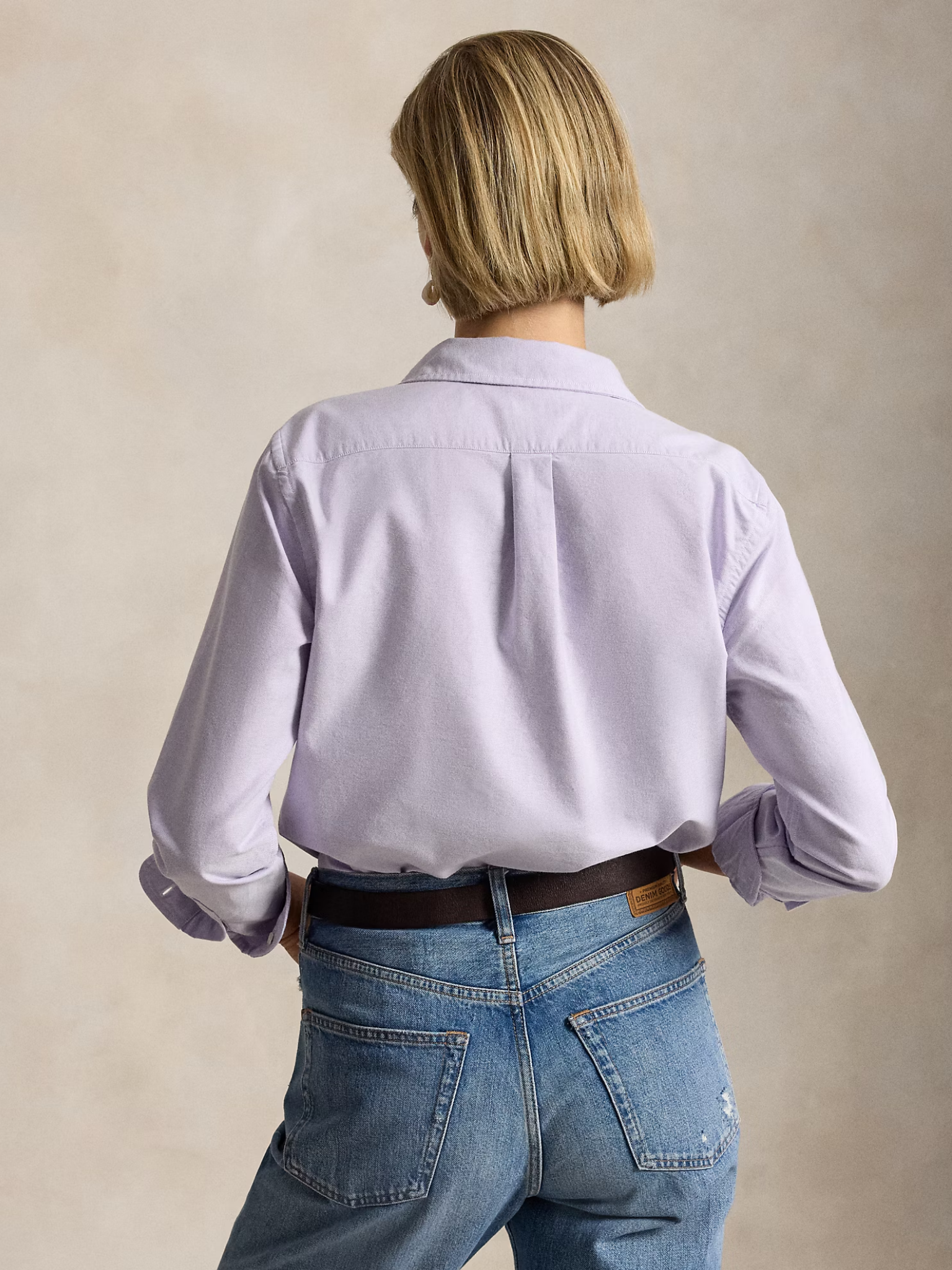RALPH LAUREN WOMEN The Iconic Classic Fit Oxford Shirt Sky Lavender