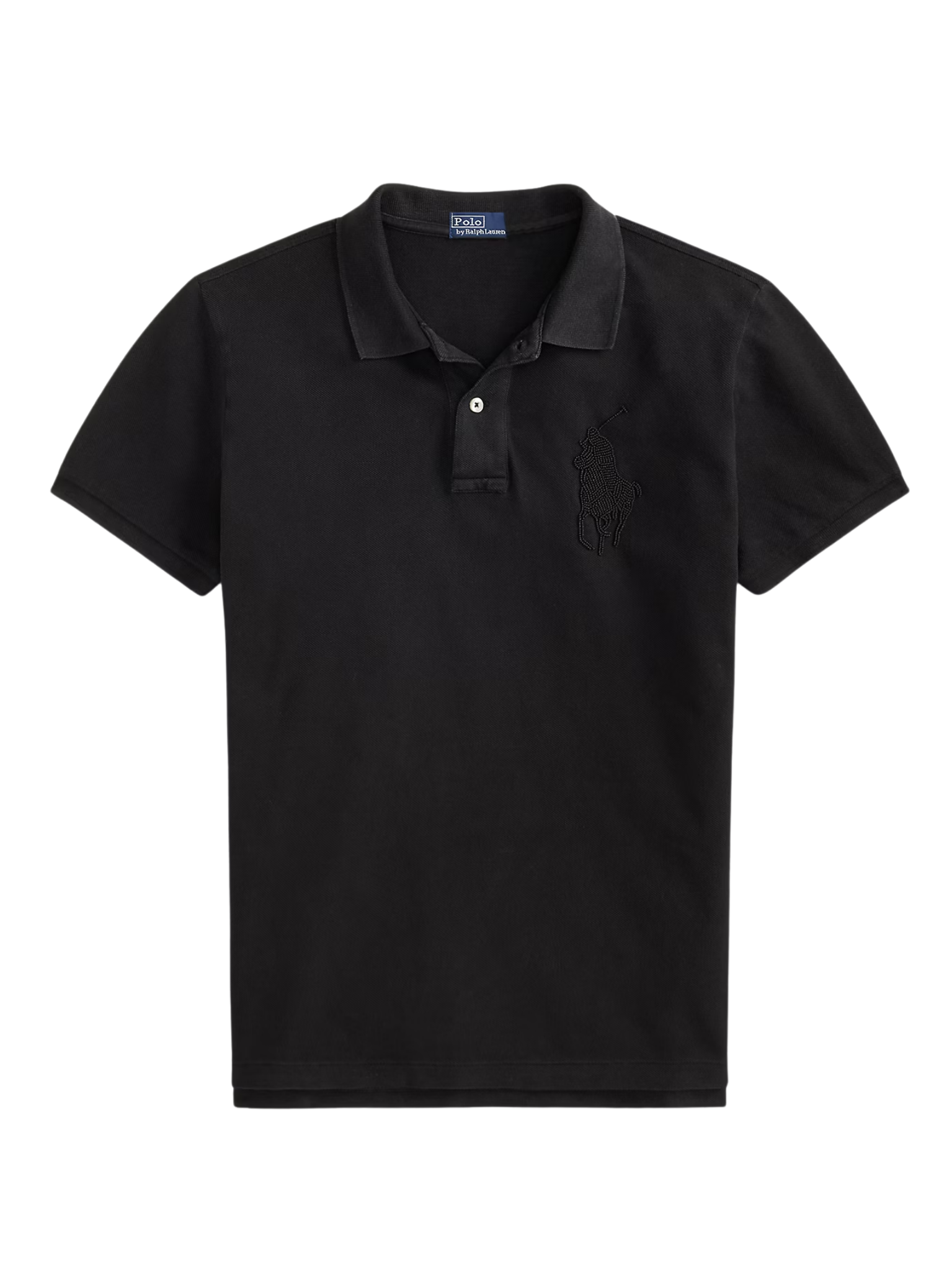 RALPH LAUREN WOMEN Beaded Big Pony Polo Shirt Polo Black