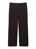LACOSTE Straight Fit Striped Cotton Suit Pants Brown