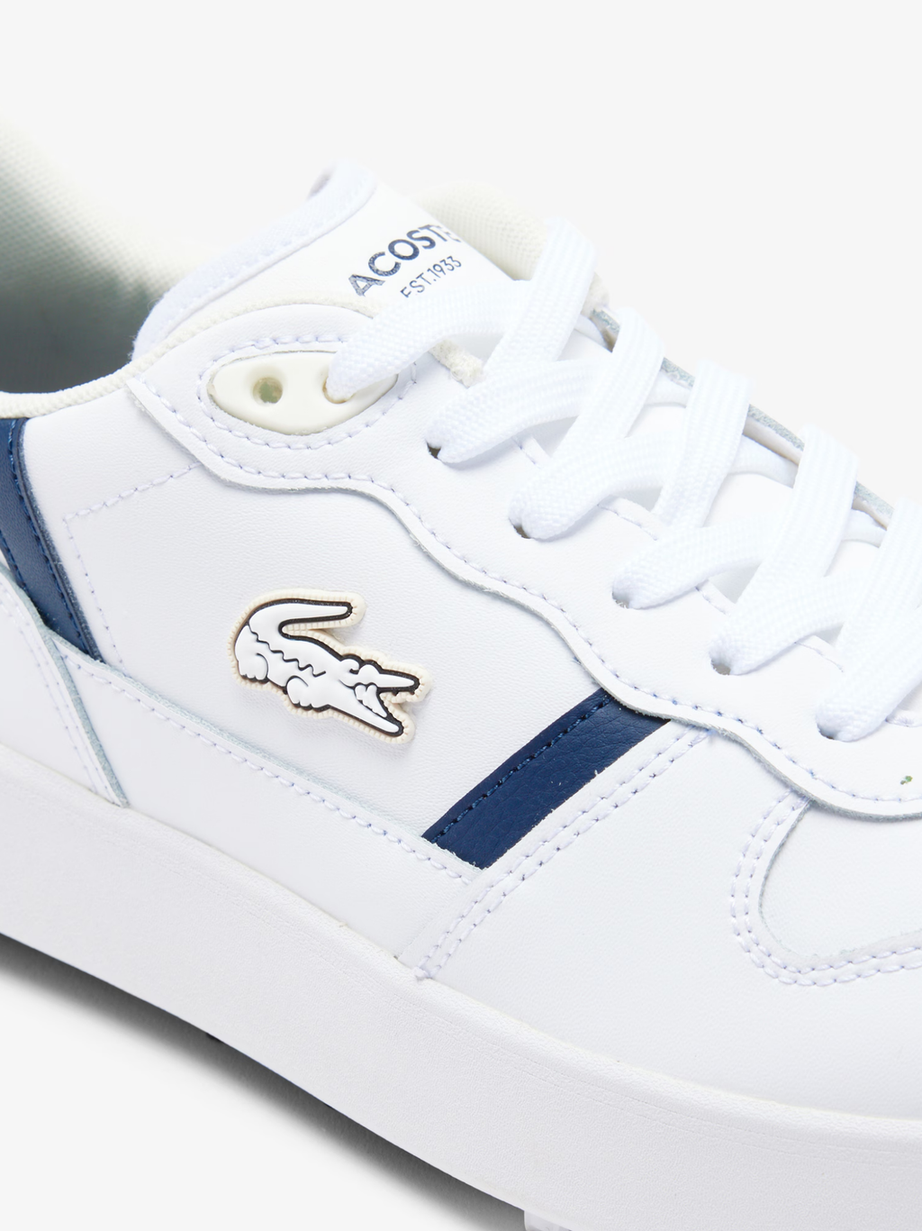 LACOSTE T-Clip Golf Leather Golf Shoes White/Navy