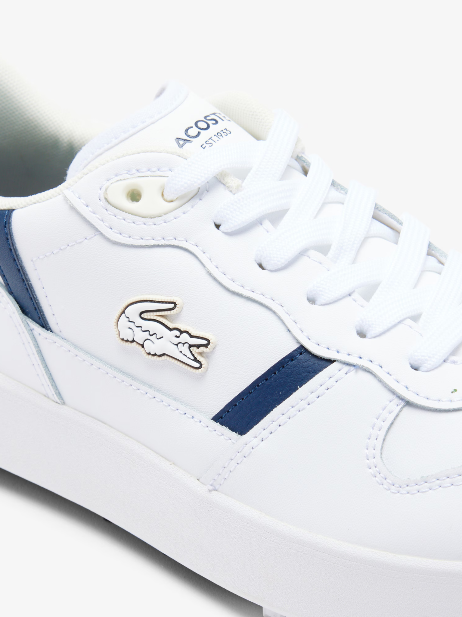 LACOSTE T-Clip Golf Leather Golf Shoes White/Navy