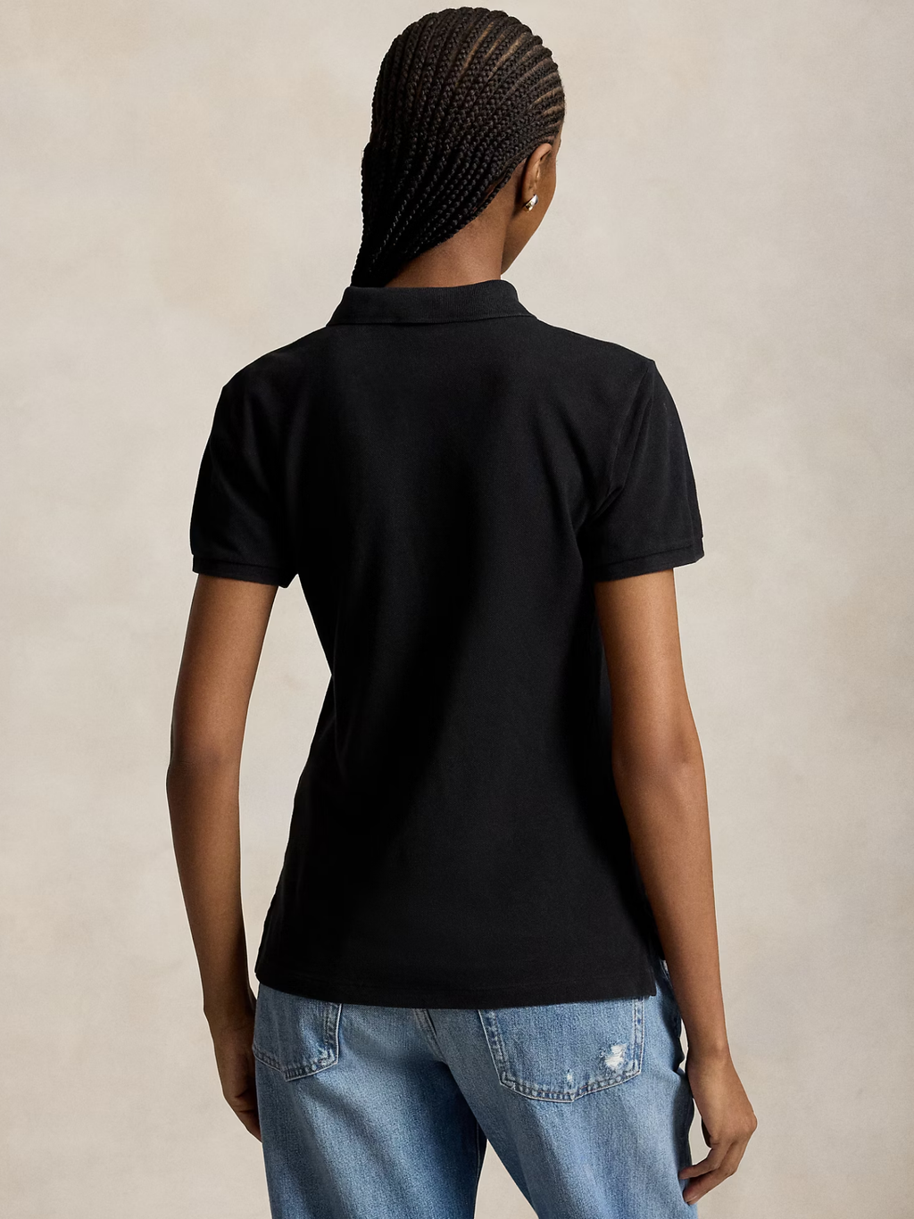 RALPH LAUREN WOMEN Beaded Big Pony Polo Shirt Polo Black