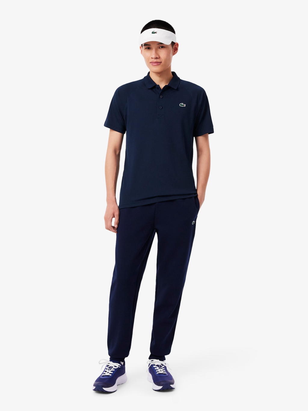 LACOSTE Regular Fit UV Protect Sport Polo Shirt Midnight Blue