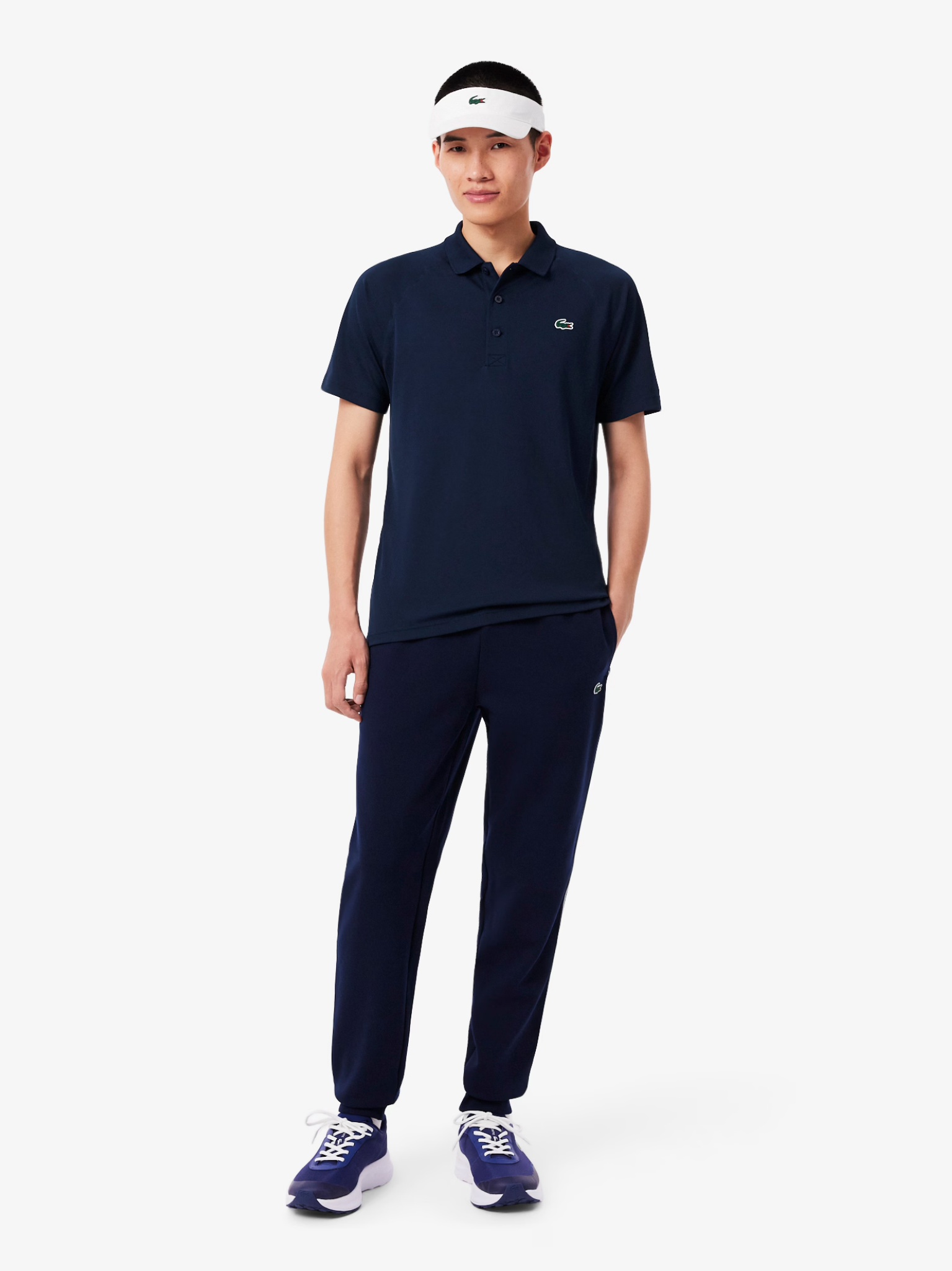 LACOSTE Regular Fit UV Protect Sport Polo Shirt Midnight Blue