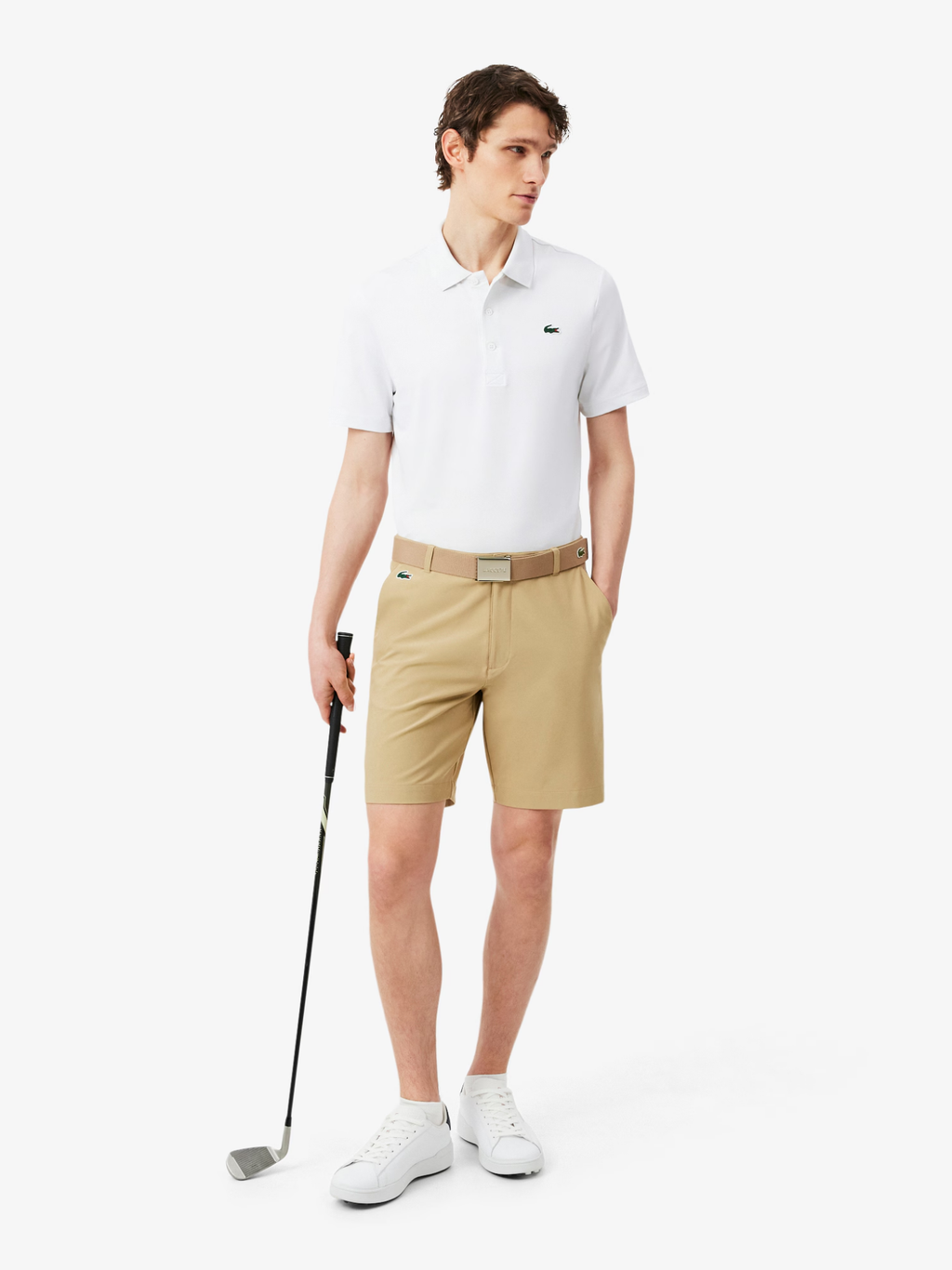 LACOSTE Ultra Dry Stretch Golf Polo Shirt White