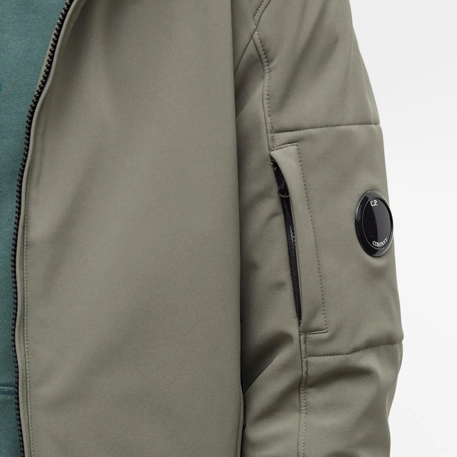 Cp Company A/W Lens Soft Shell Jacket in Thyme