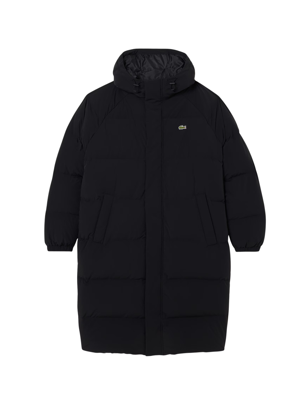 LACOSTE Long Water-Repellent Down Jacket Black
