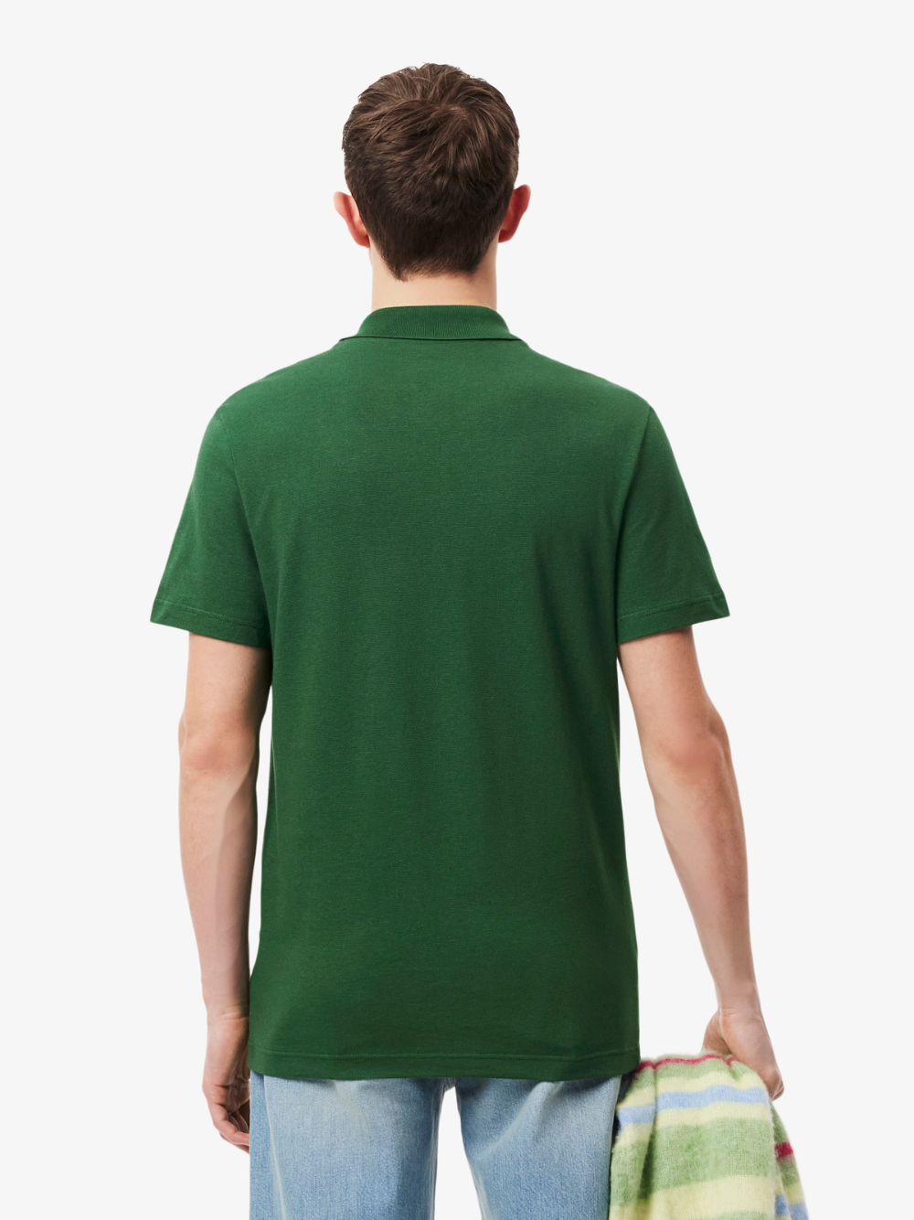 LACOSTE Regular Fit Cotton Polyester Blend Polo Shirt Green