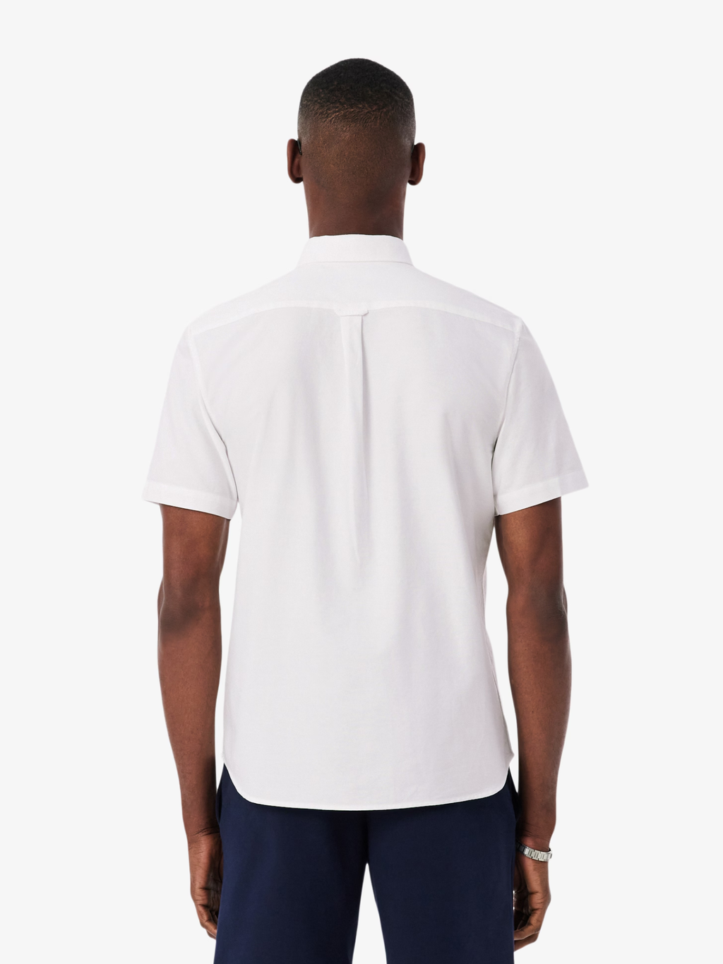 LACOSTE Regular Fit Short Sleeved Oxford Shirt White