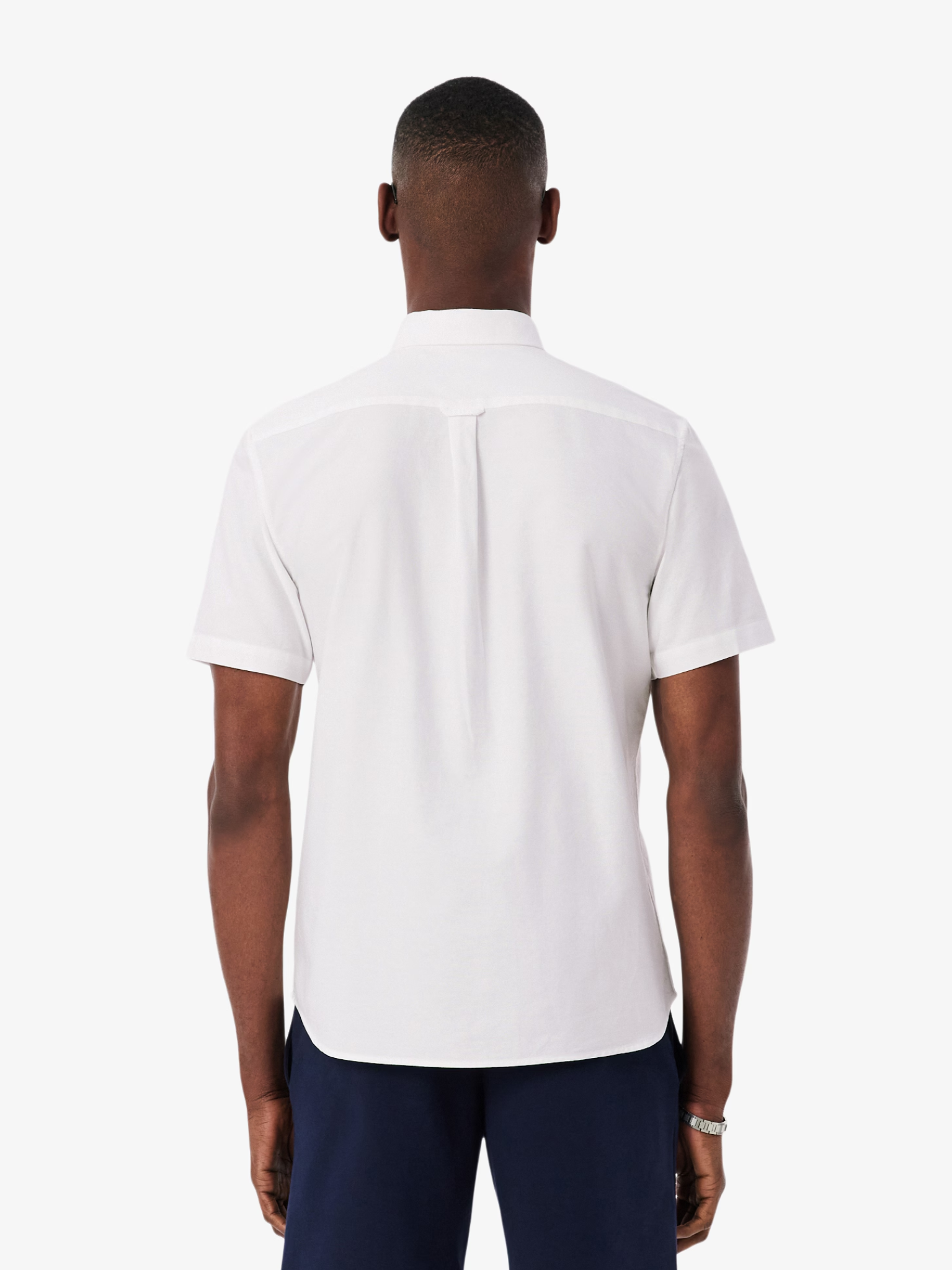 LACOSTE Regular Fit Short Sleeved Oxford Shirt White