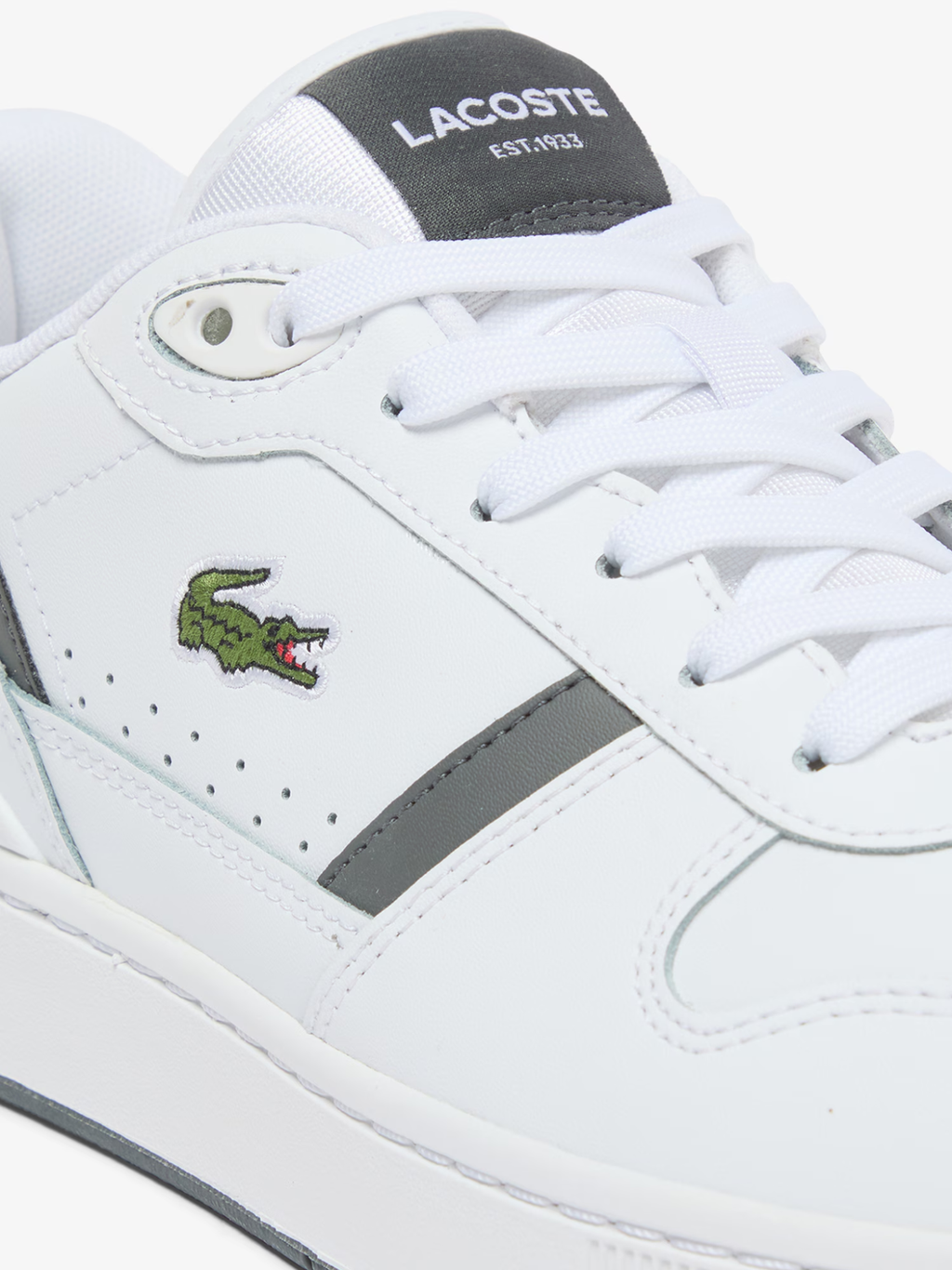 LACOSTE T-Clip Set Leather Sneakers White/Grey