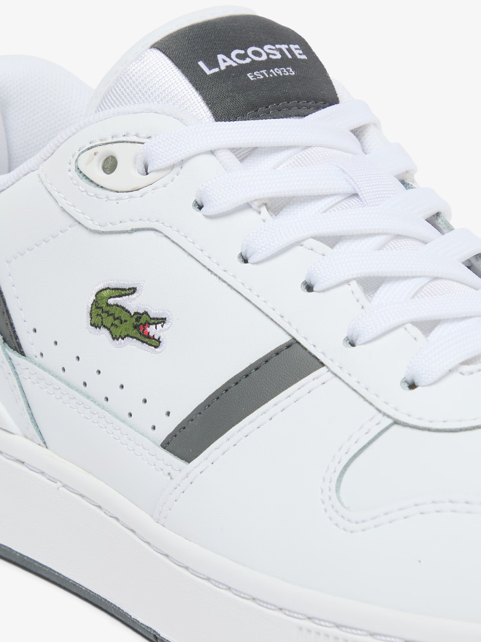 LACOSTE T-Clip Set Leather Sneakers White/Grey