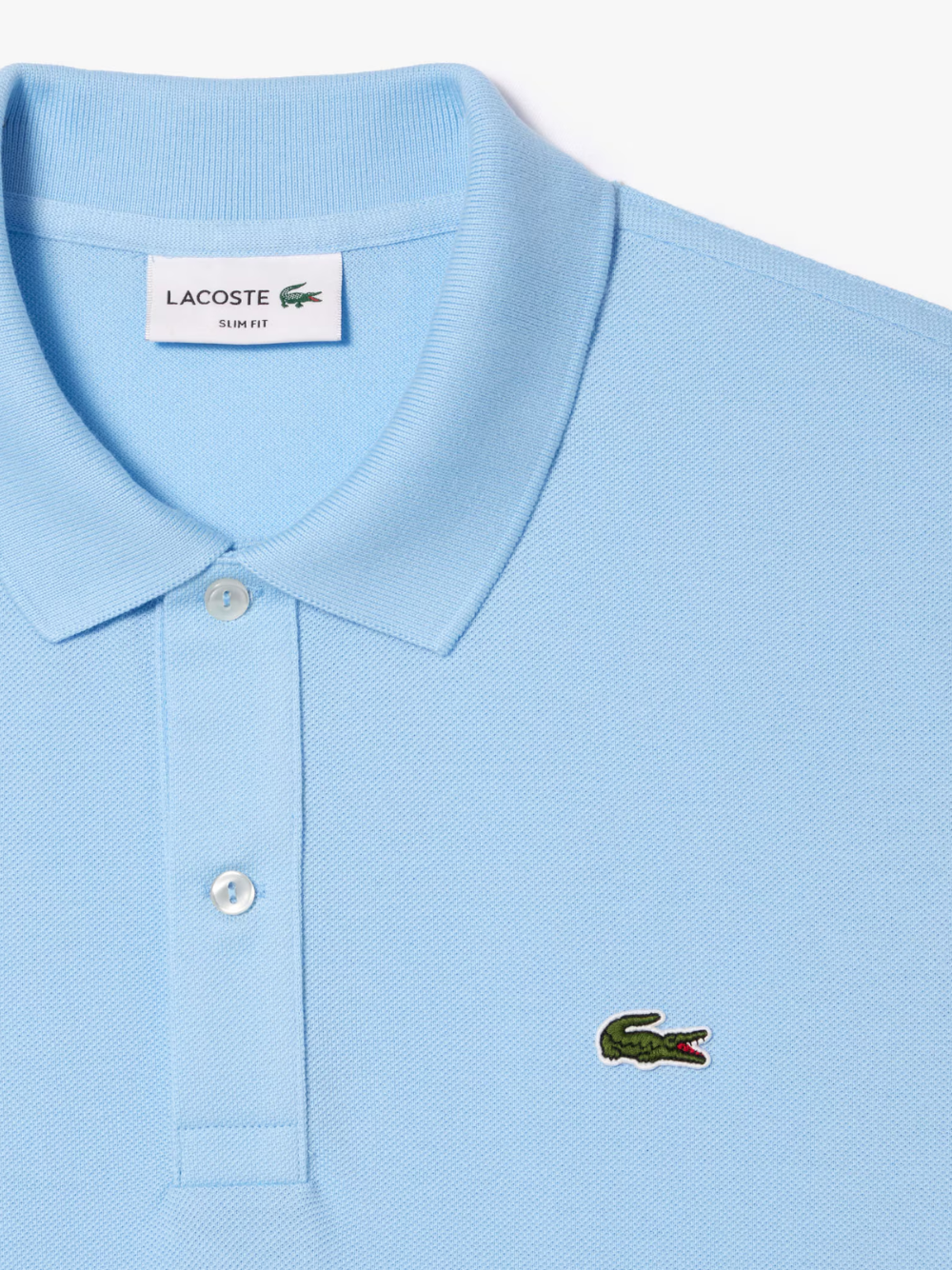 LACOSTE Slim Fit L.12.12 Piqué Polo Shirt Pale Blue