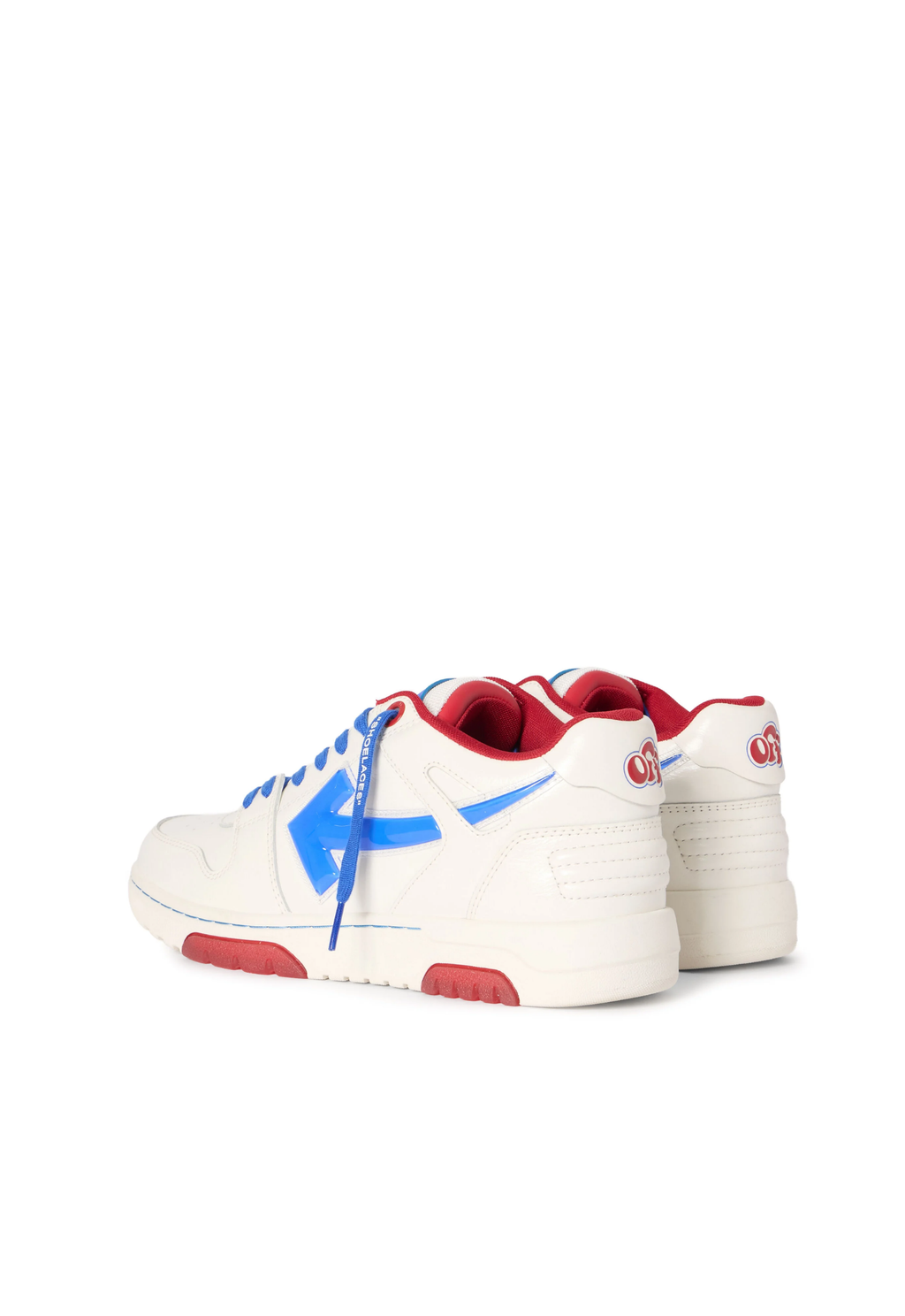 OFF WHITE MENS Out Of Office Bubble Arrow Sneakers White/Cobalt Blue