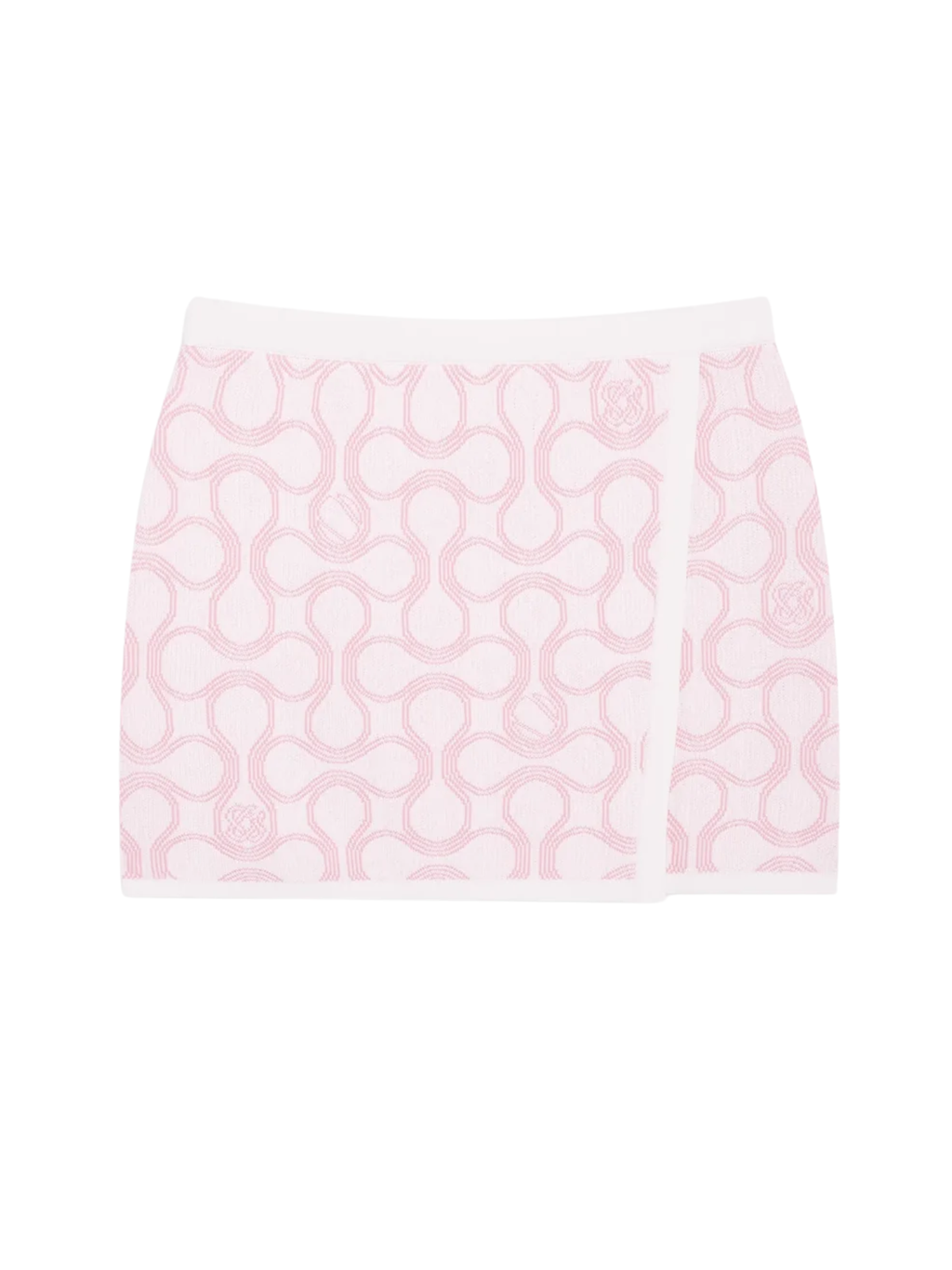 CASABLANCA WOMEN Optic Drop Wrap Mini Skirt Pink