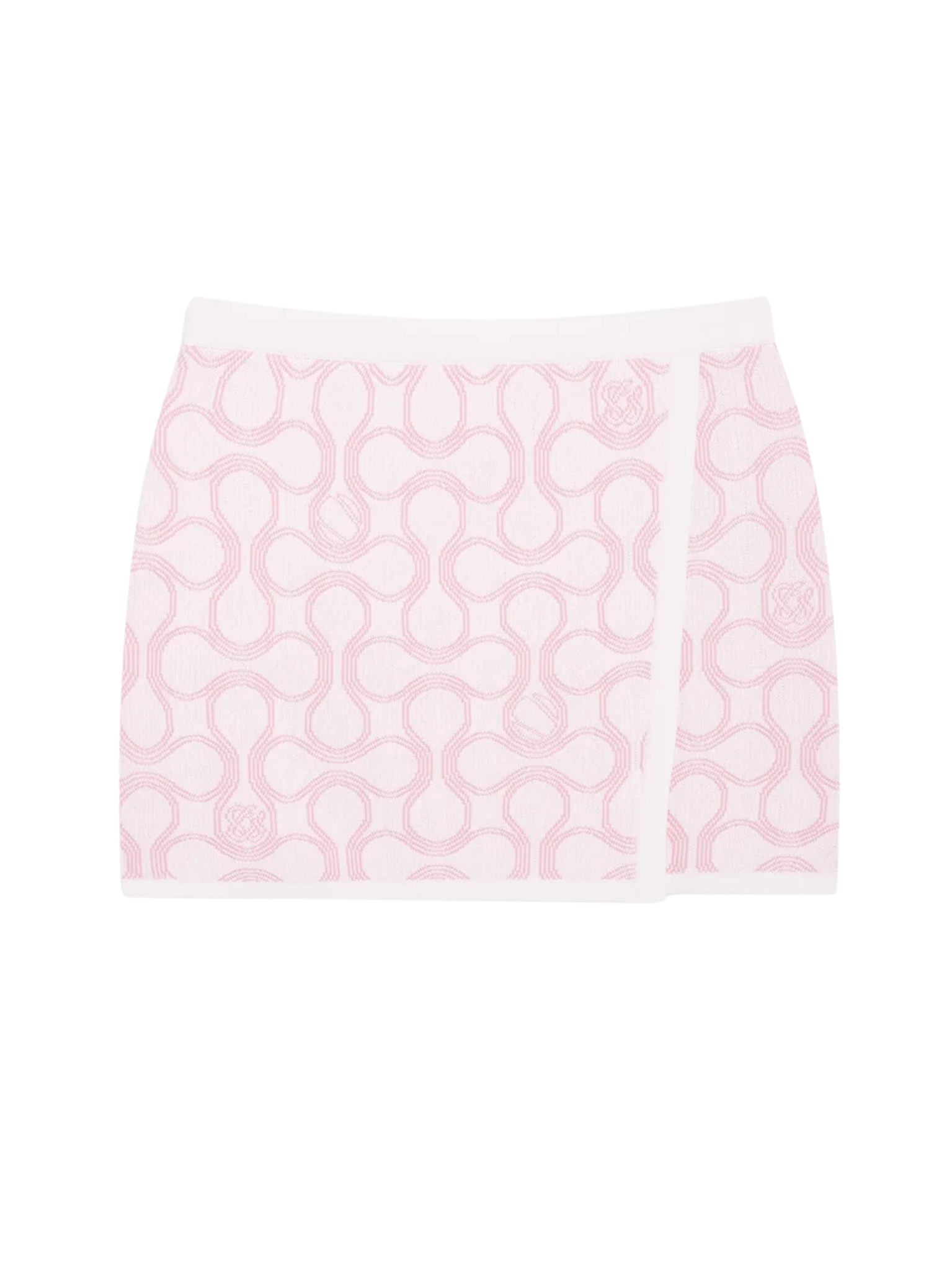 CASABLANCA WOMEN Optic Drop Wrap Mini Skirt Pink