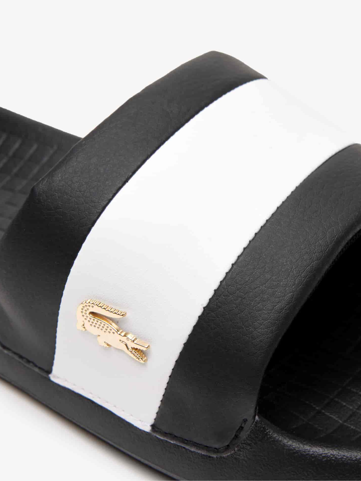 LACOSTE Serve Slide Hybrid Slides Black/White