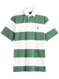 RALPH LAUREN Classic Fit Short-Sleeve Rugby Shirt Antique Green/White