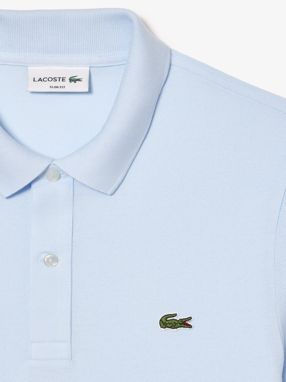 LACOSTE Slim Fit L.12.12 Piqué Polo Shirt Light Blue