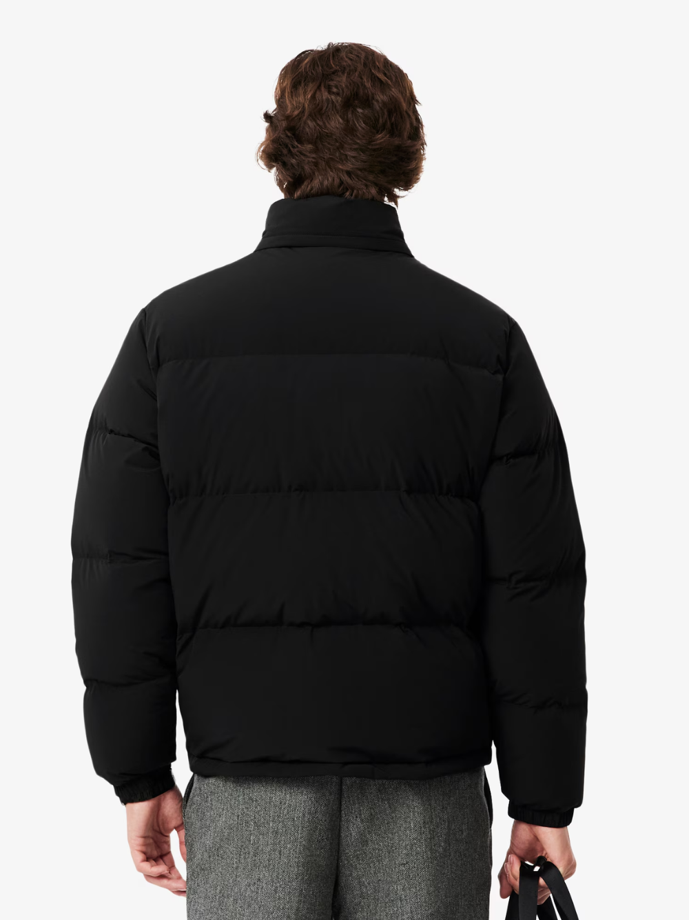 LACOSTE Water-Repellent Hooded Down Jacket Black