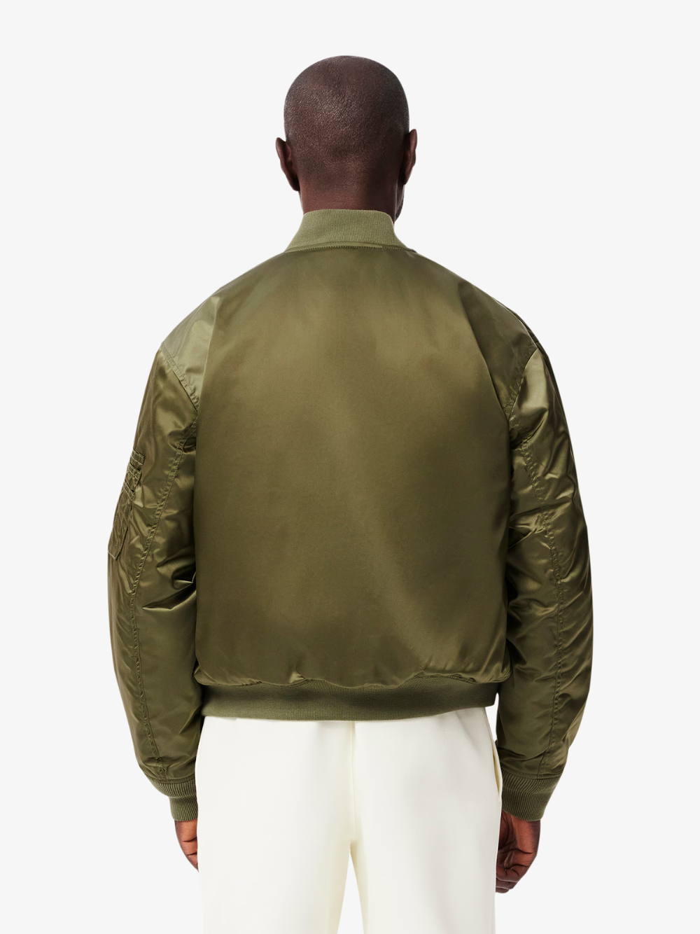 LACOSTE Water-Repellent Padded Bomber Jacket Green