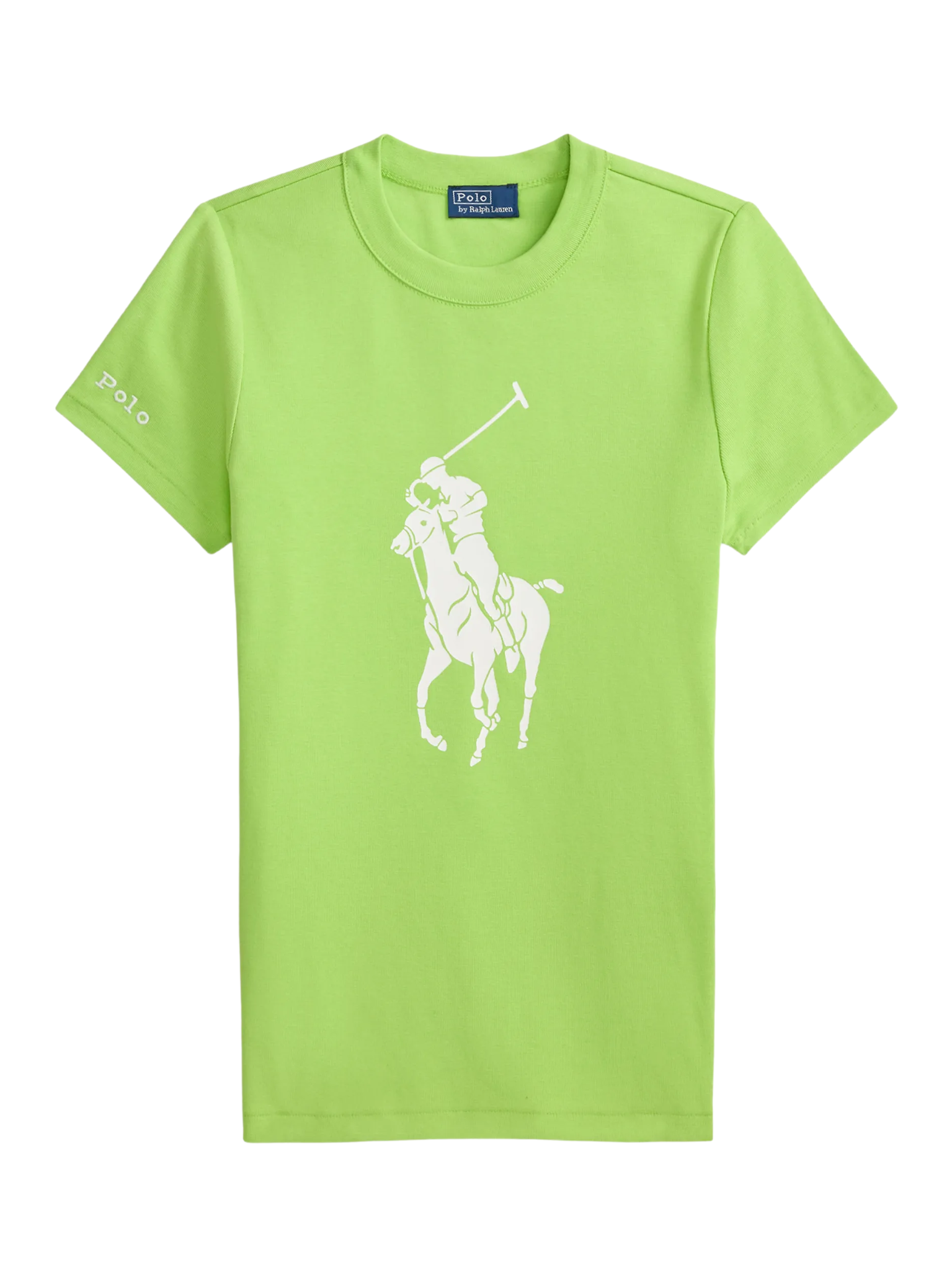 RALPH LAUREN WOMEN Big Pony Stretch Cotton Tee Riviera Green