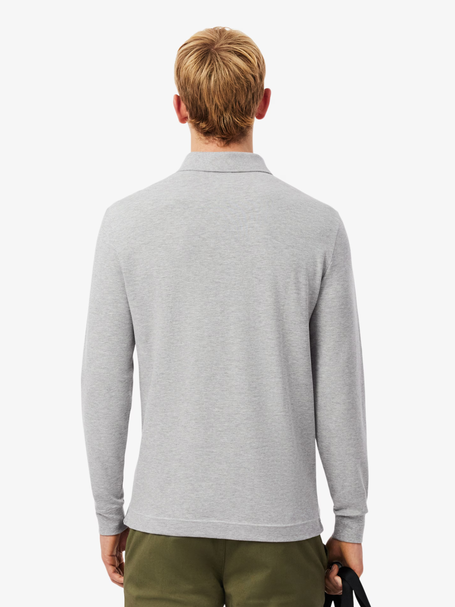 LACOSTE Regular Fit Paris Stretch Piqué Polo Shirt Light Grey