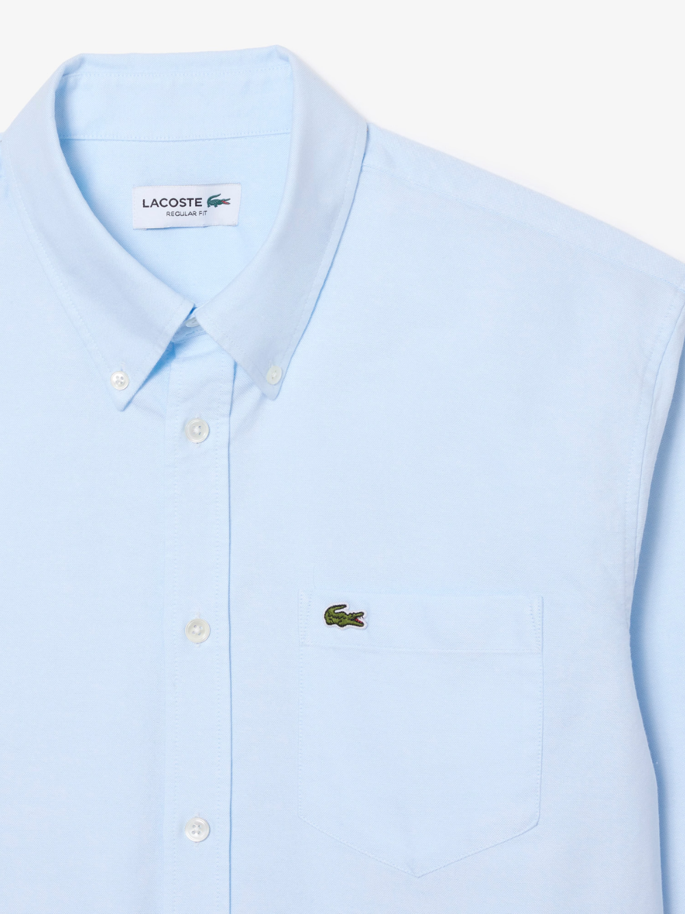LACOSTE Regular Fit Oxford Shirt Light Blue