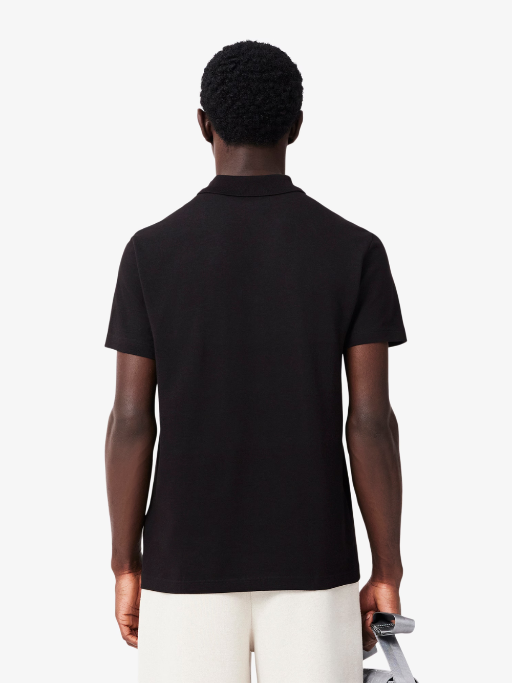 LACOSTE Regular Fit Cotton Polyester Blend Polo Shirt Black