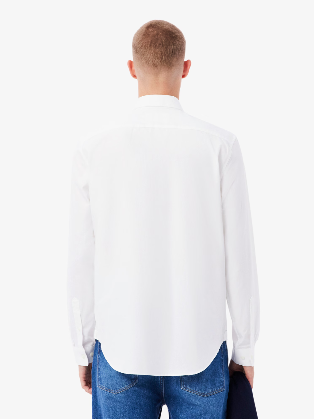 LACOSTE Regular Fit Cotton Poplin Shirt White