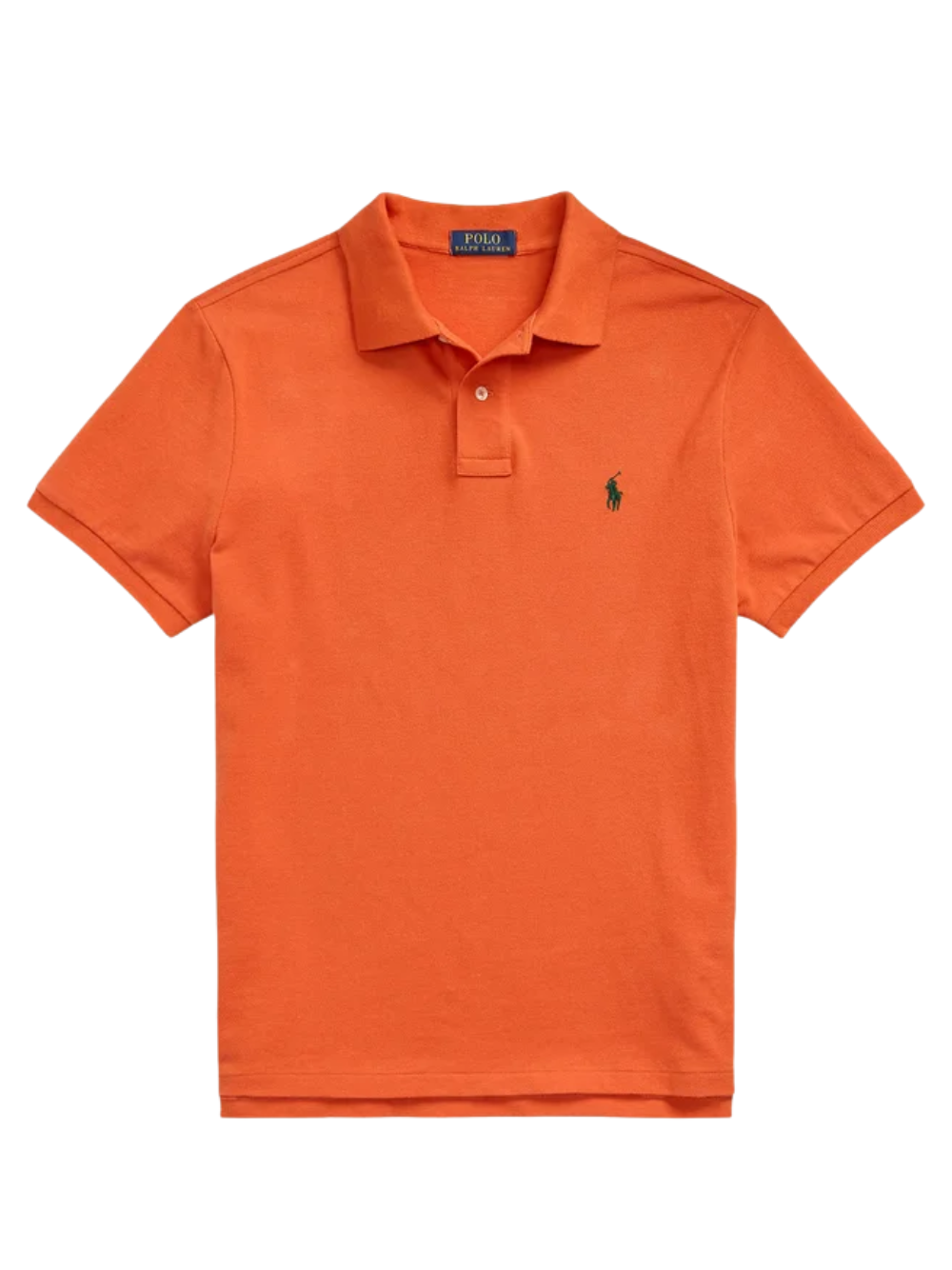 RALPH LAUREN The Iconic Custom Slim Fit Mesh Polo College Orange