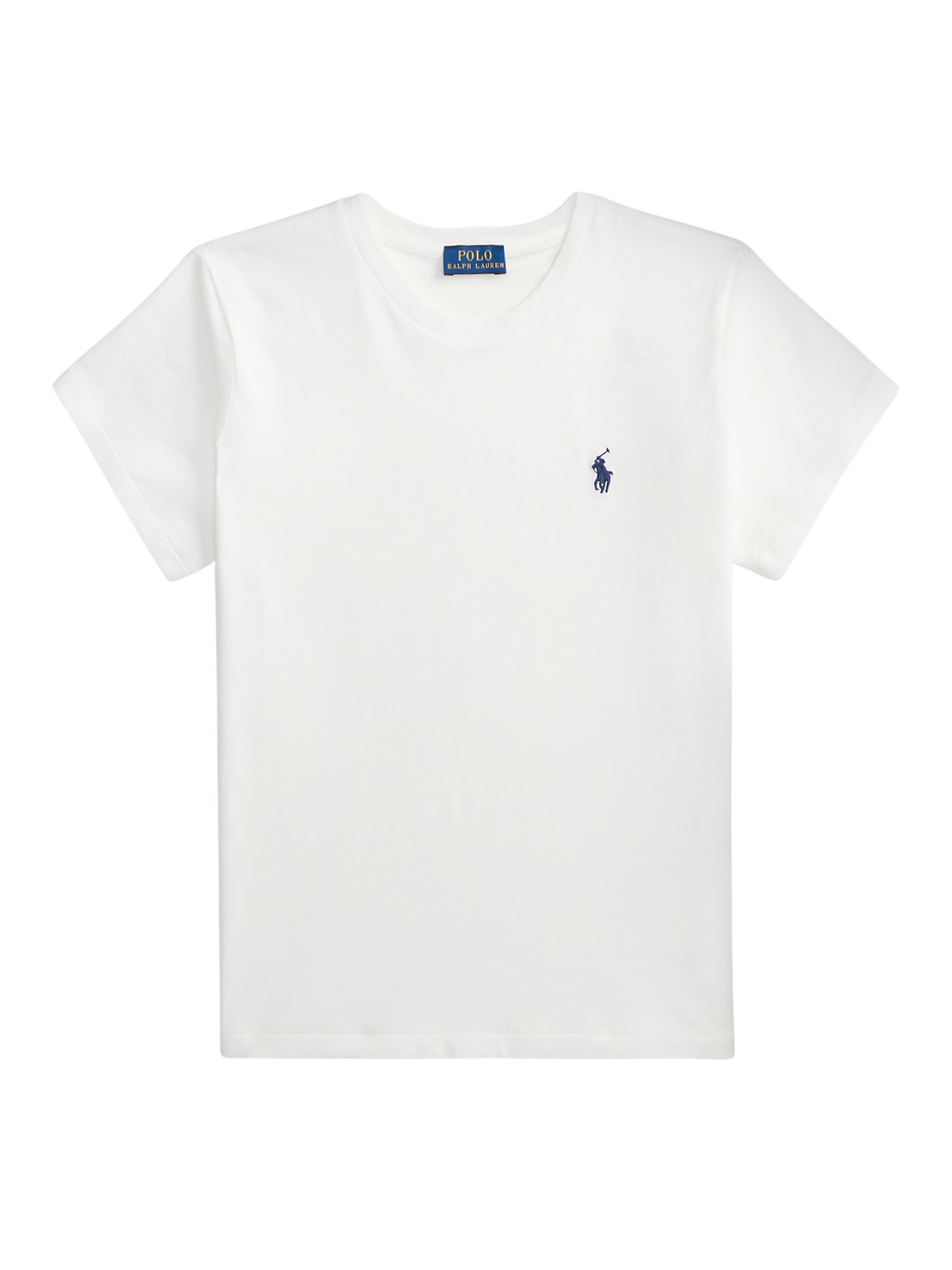 RALPH LAUREN WOMEN Classic Fit Cotton Jersey Crewneck Tee White