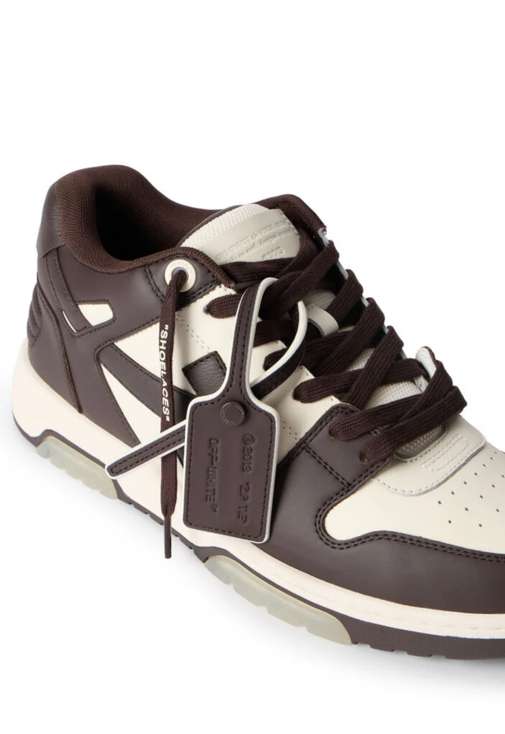 OFF WHITE MENS Out Of Office Sneakers Chocolate/Cream