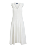 RALPH LAUREN WOMEN Eyelet Gauze Dress White