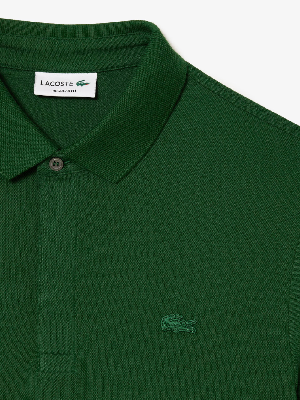 LACOSTE Regular Fit Paris Stretch Piqué Polo Shirt Pine Green
