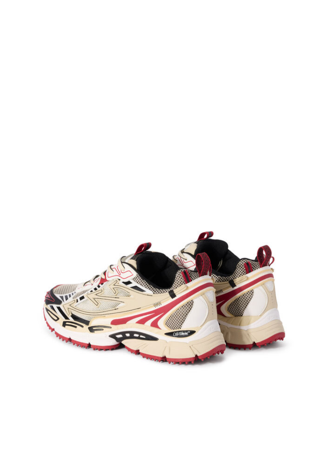 OFF WHITE MENS Be Right Back Sneakers Sand/Red
