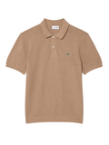 LACOSTE Classic Fit Knitted Polo Shirt Beige