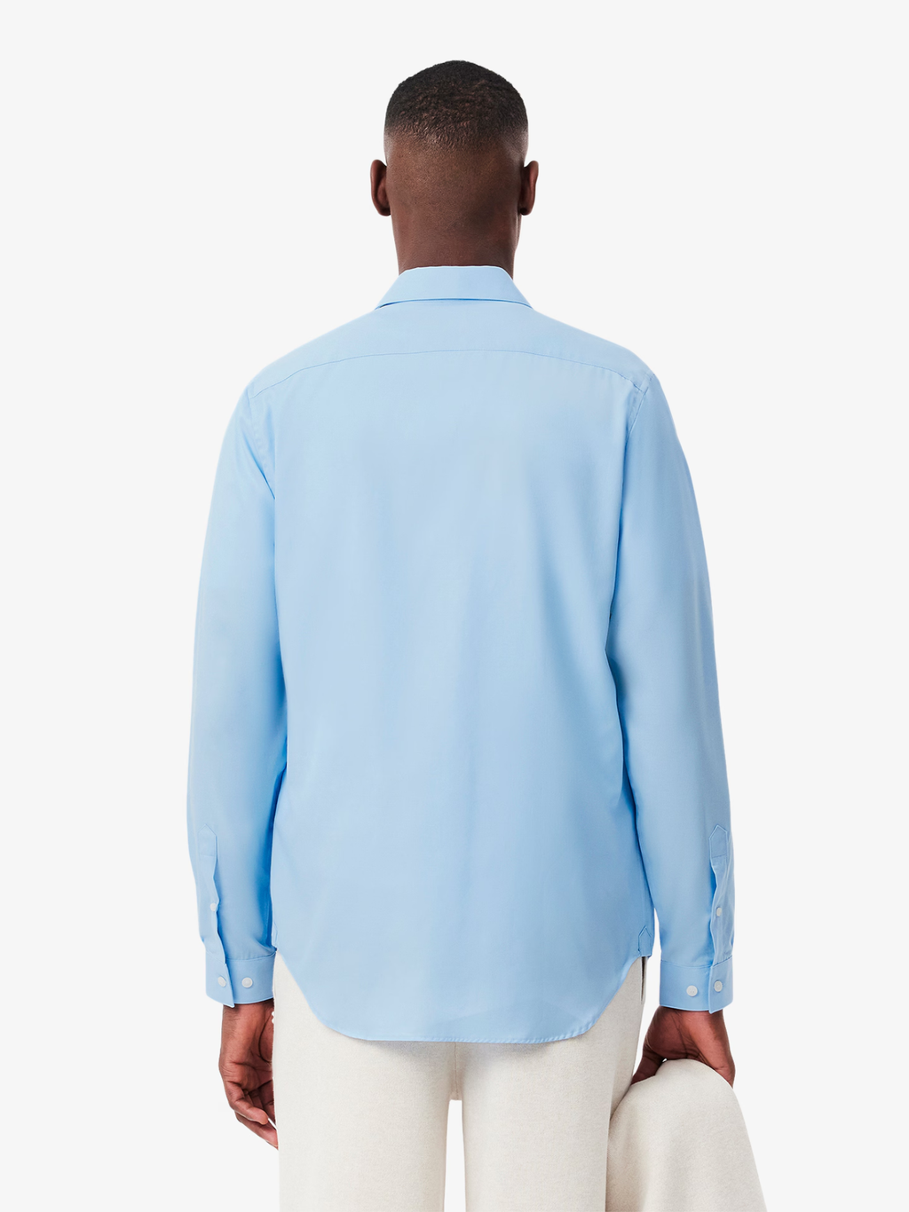 LACOSTE Regular Fit Cotton Poplin Shirt Pale Blue