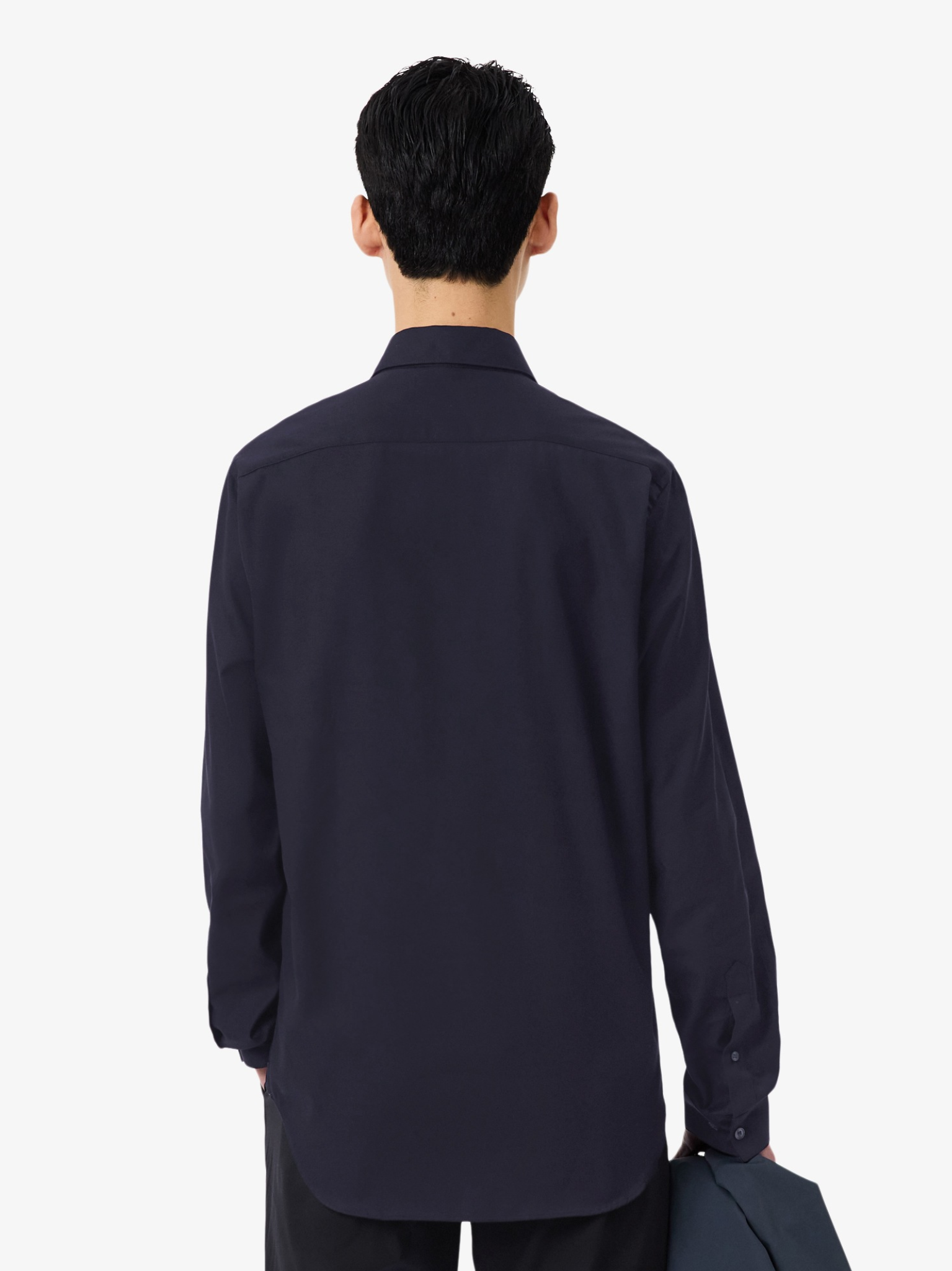 LACOSTE Regular Fit Cotton Poplin Shirt Navy Blue