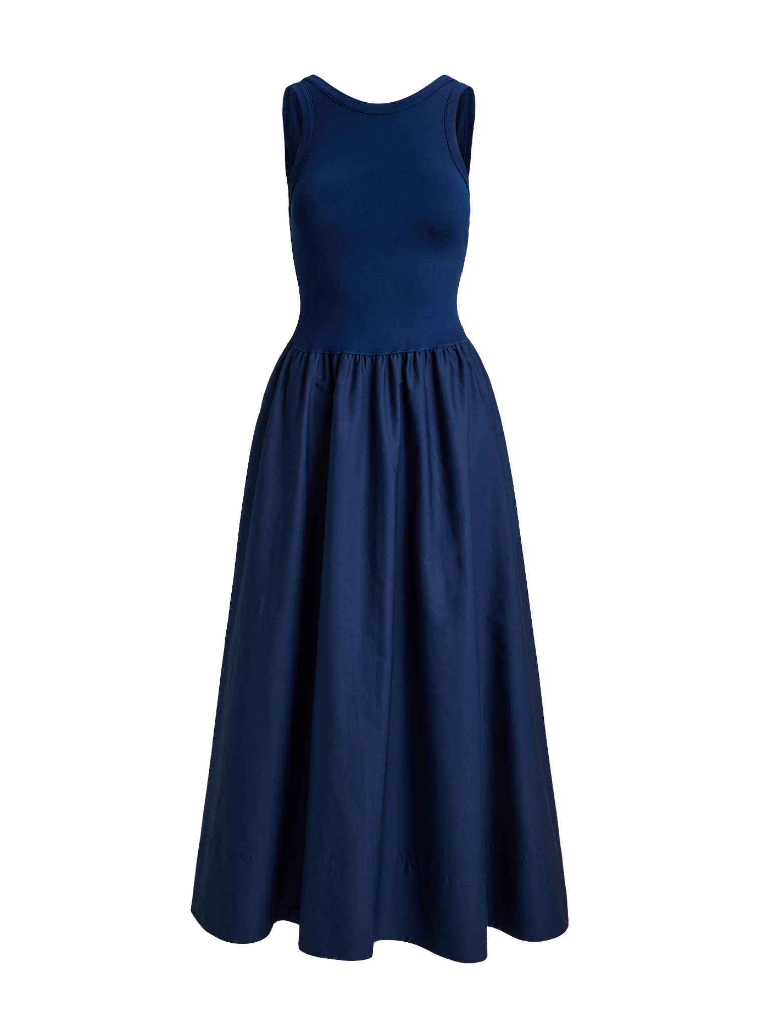 RALPH LAUREN WOMEN Ponte-Bodice Sleeveless Dress East Side Royal